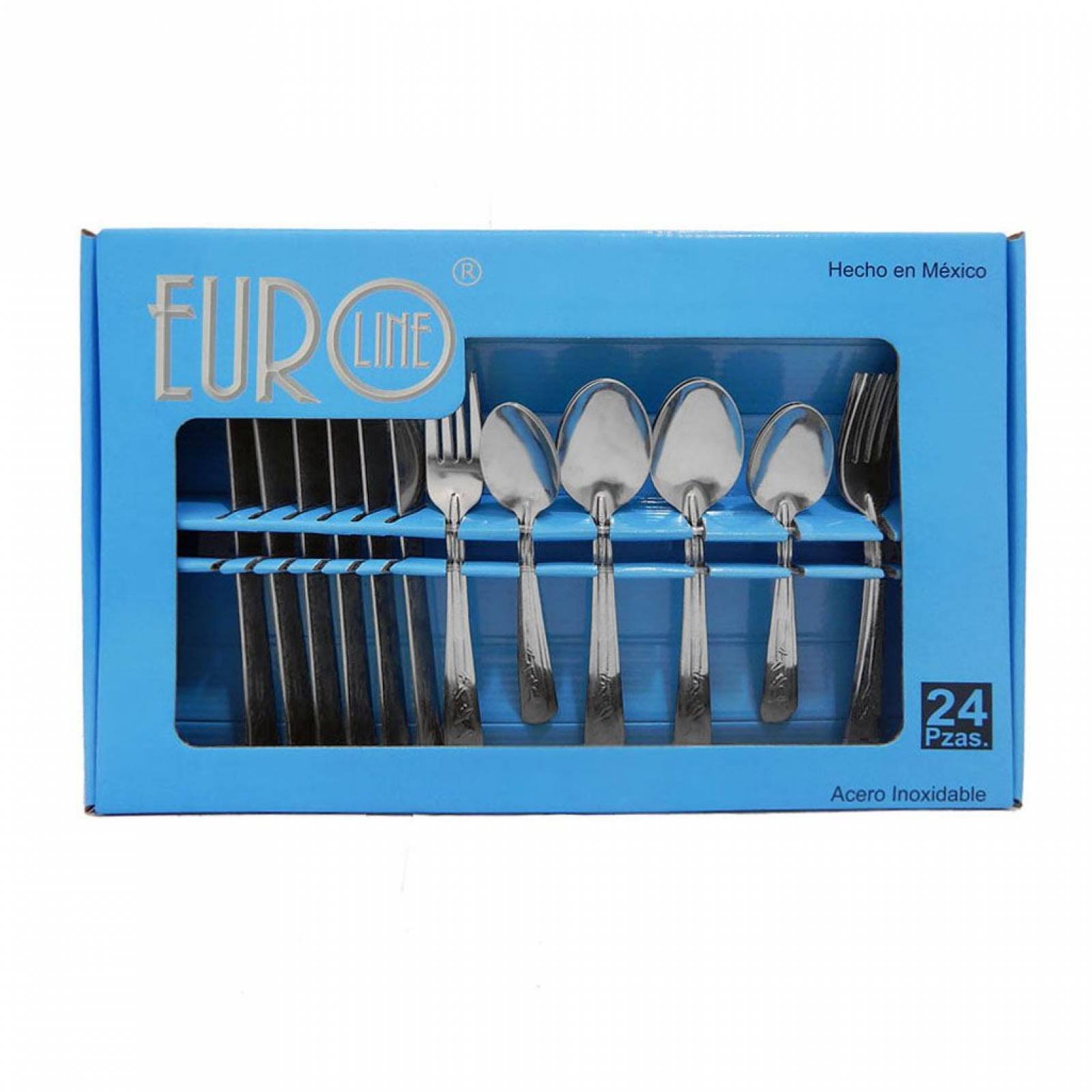 Juego Cubiertos Euro Maya Acero inox 24 pzas  