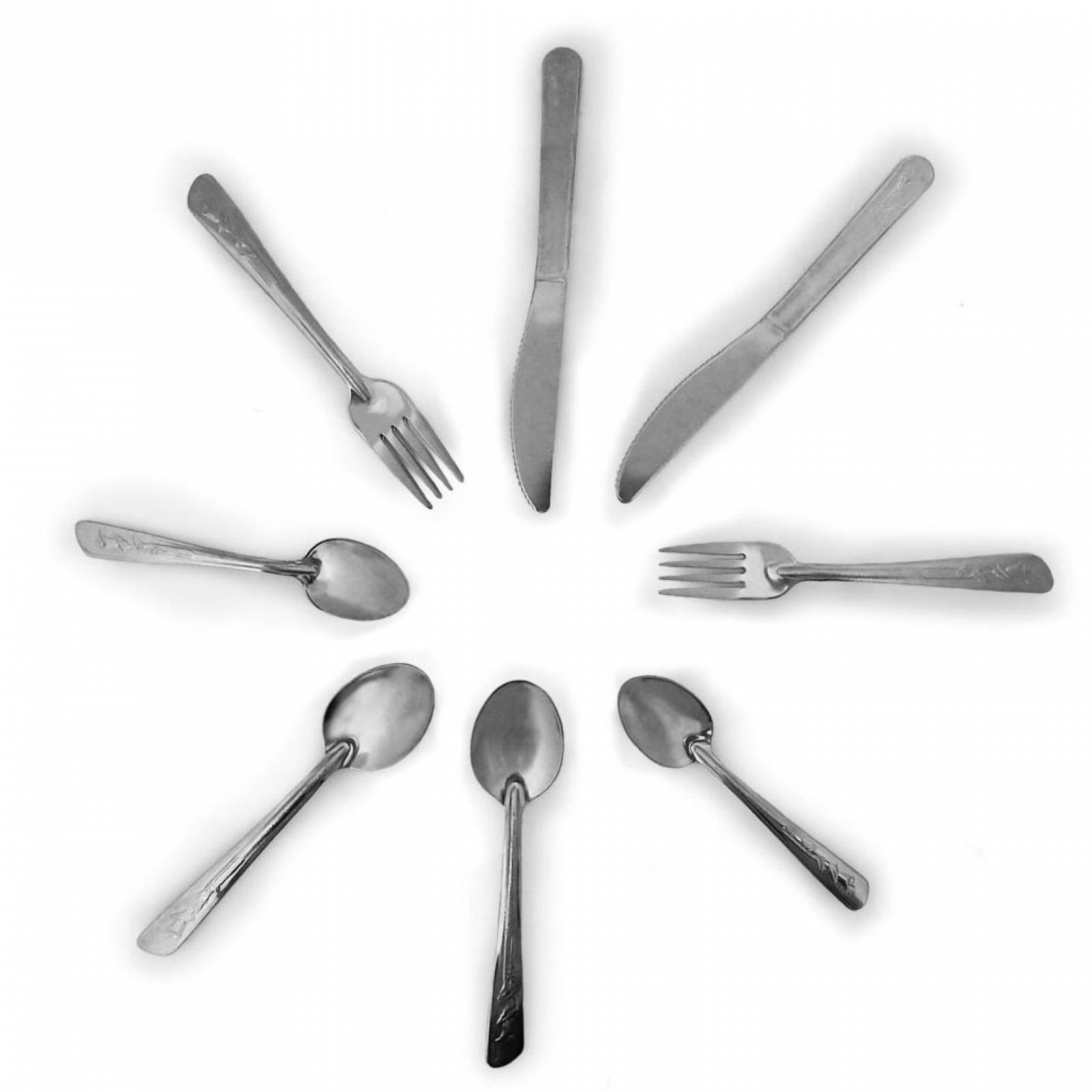 Juego Cubiertos Euro Maya Acero inox 24 pzas  