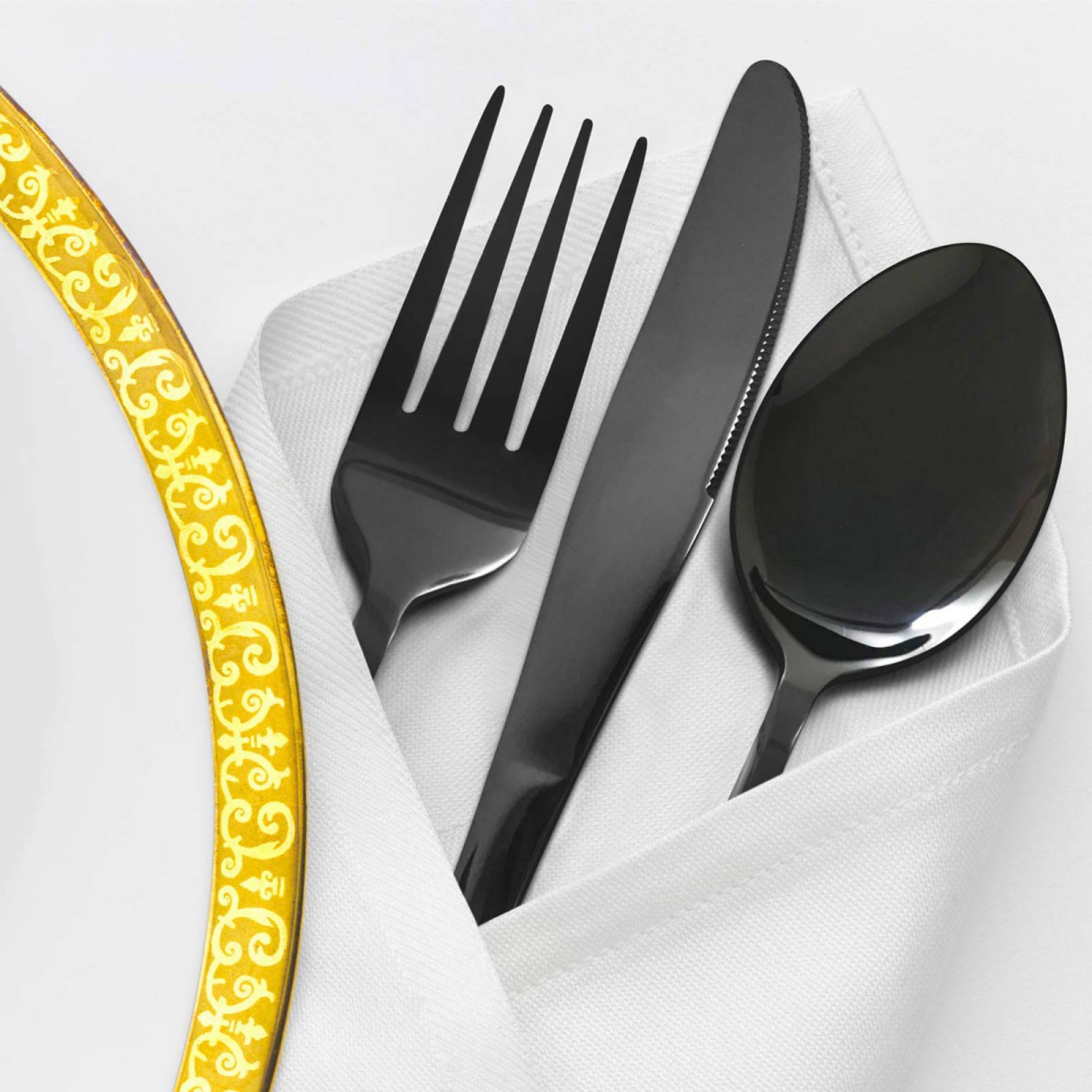 Juego de Cubiertos Chelsea Acero Inoxidable 24 piezas Negro 