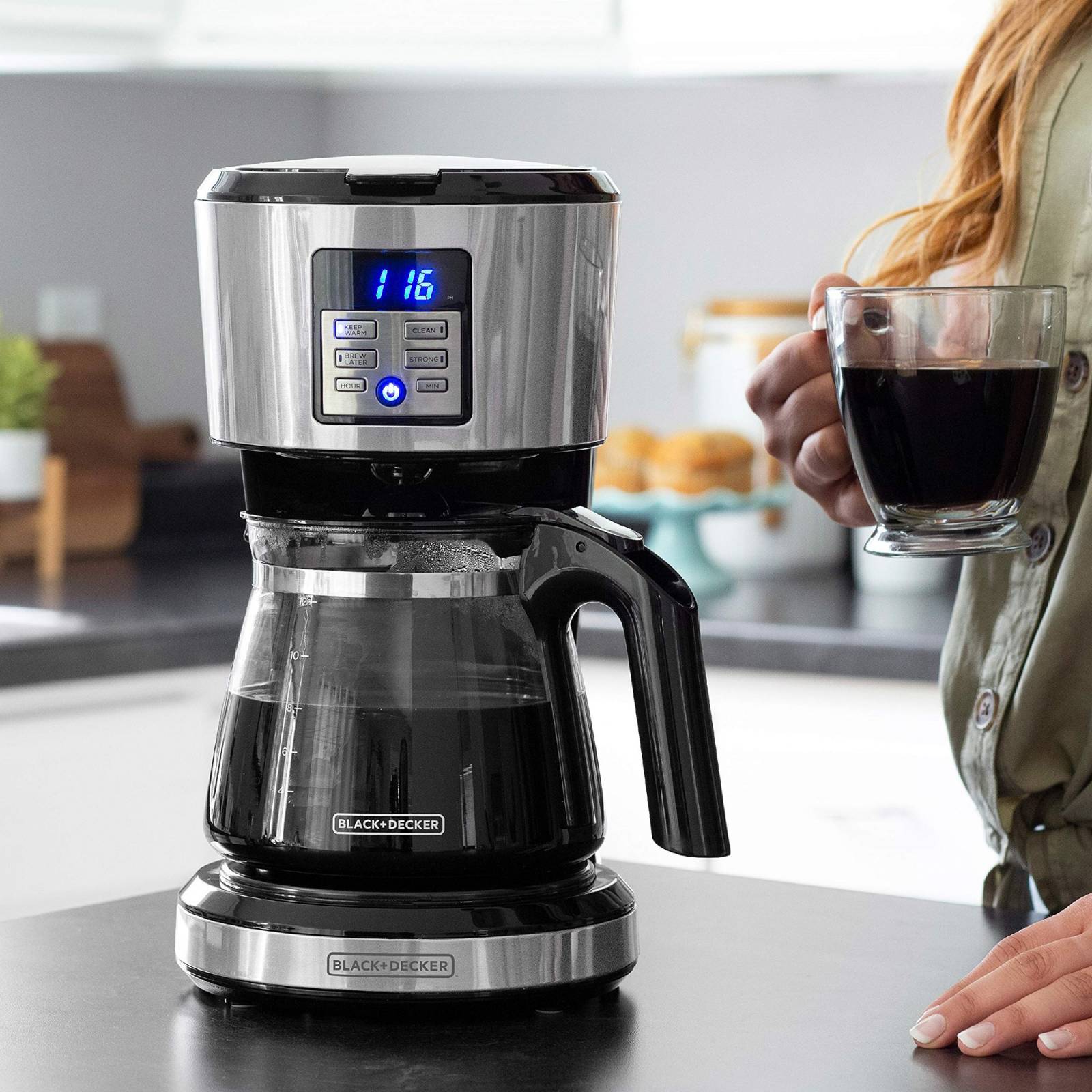 Cafetera Digital B+D Vortex Programable de 12 Tazas 