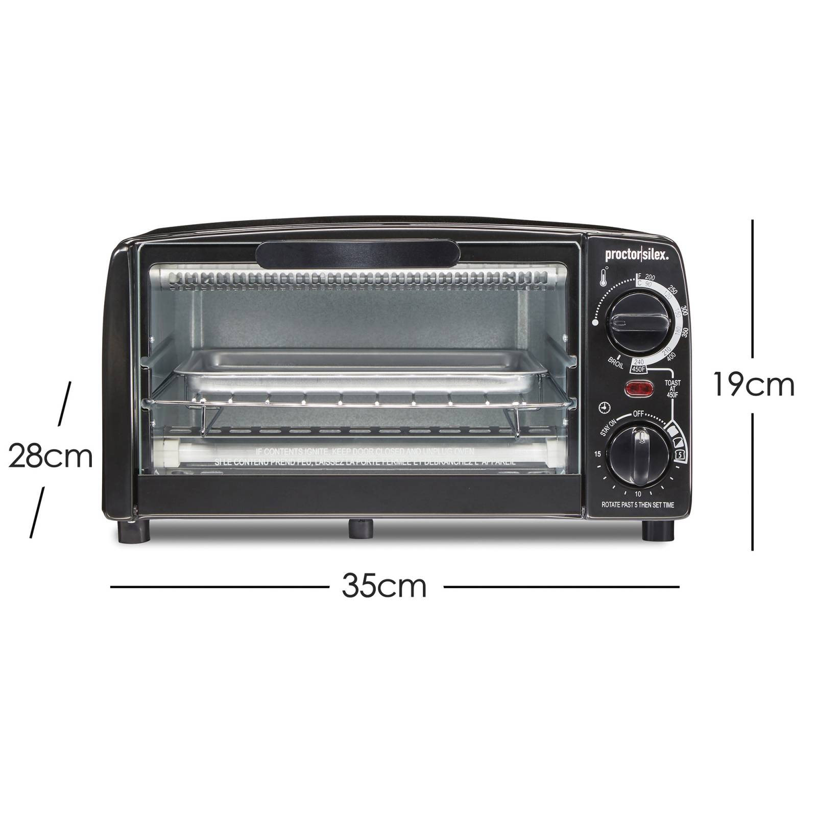 Horno Tostador Proctor Silex 4 Rebanadas Negro 31118PS