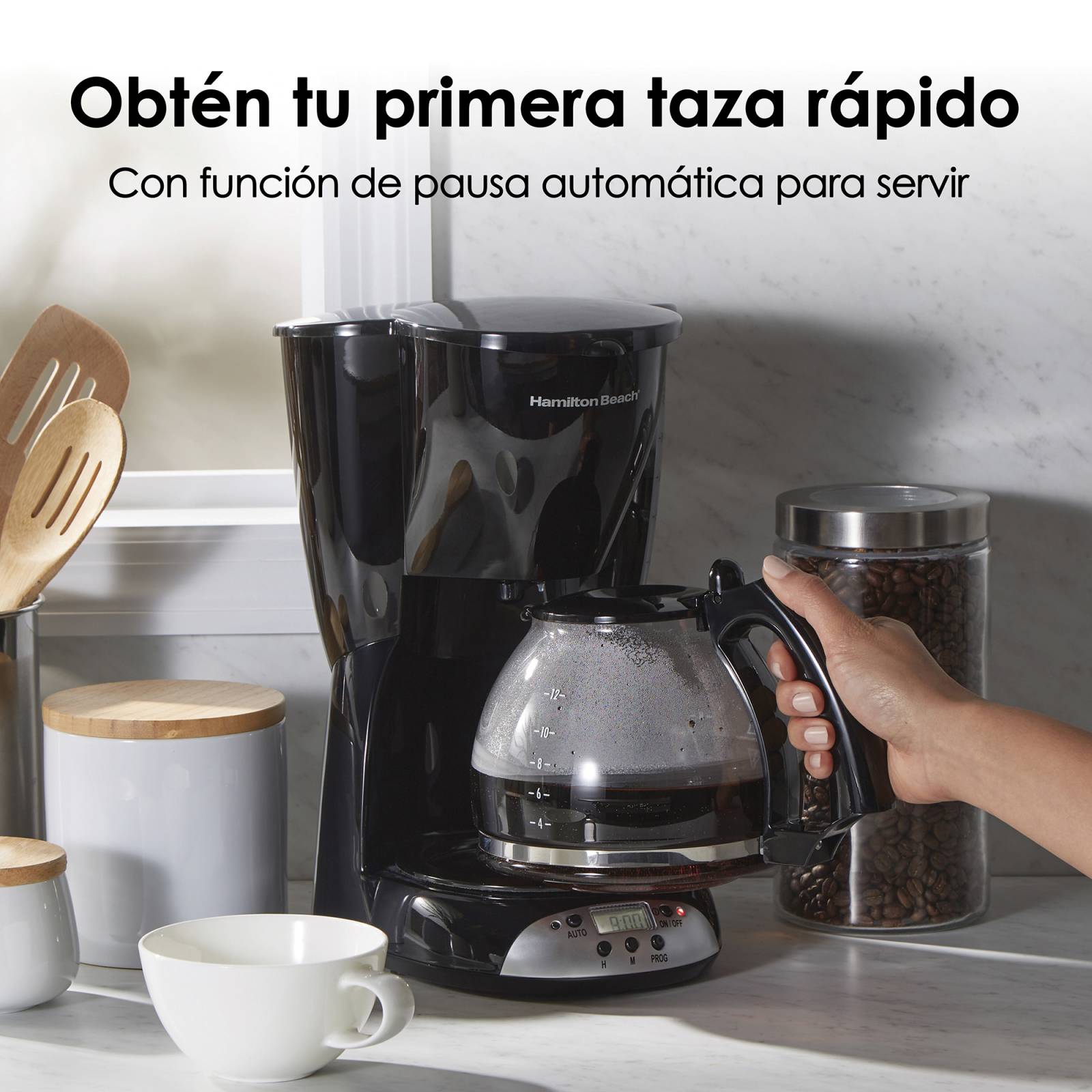 CAFETERA HAMILTON BEACH 49465R 12 TAZAS PROGRAMABLE