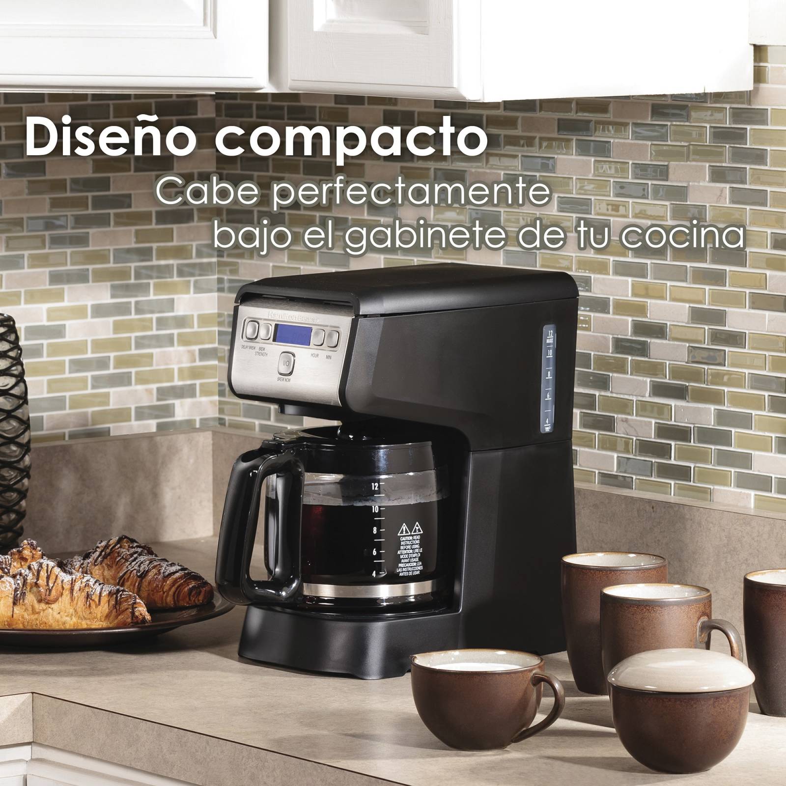 Cafetera Compacta HB Programable Digital 12 Tazas 46200