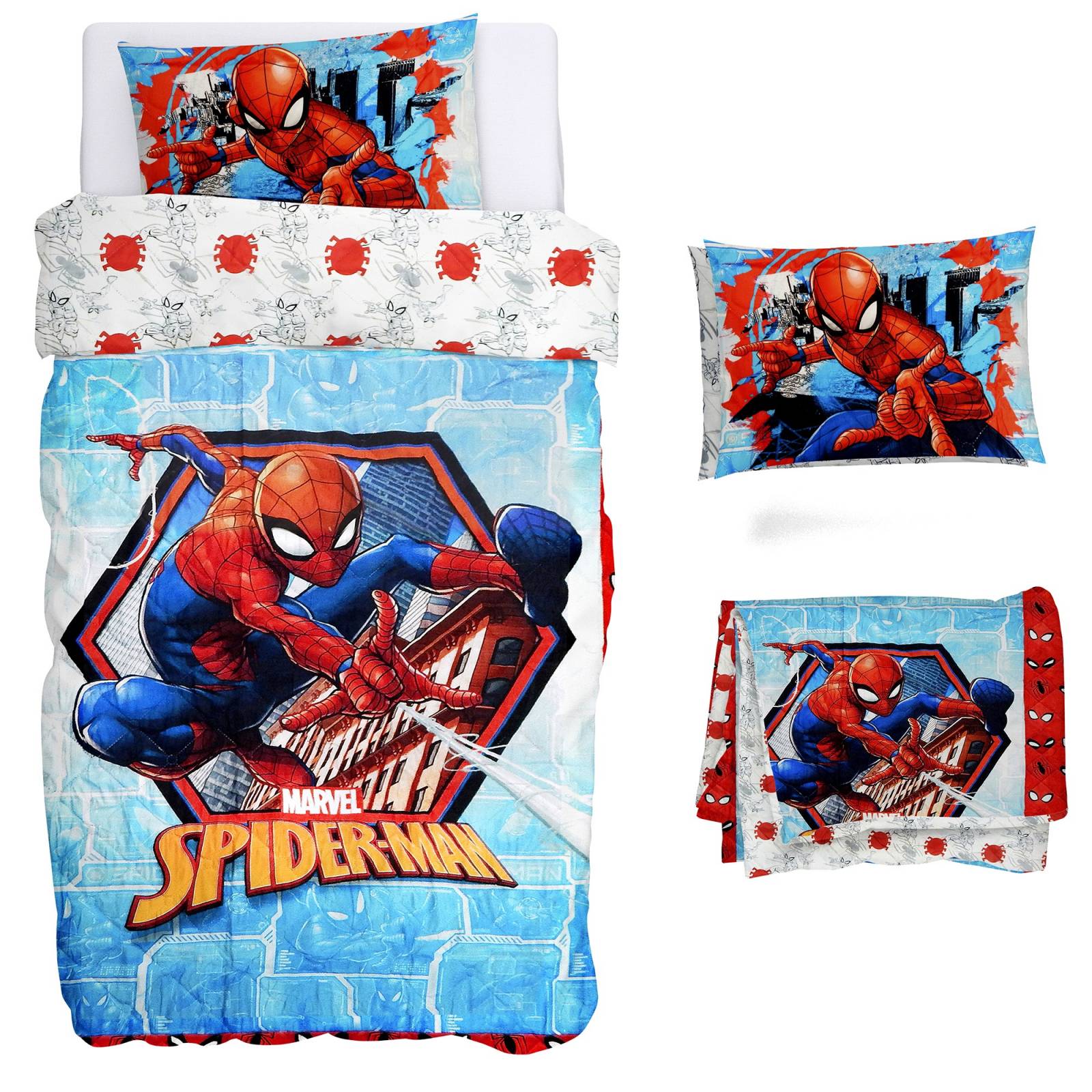 Edredón Ligero Individual + Funda Marvel Spider Man