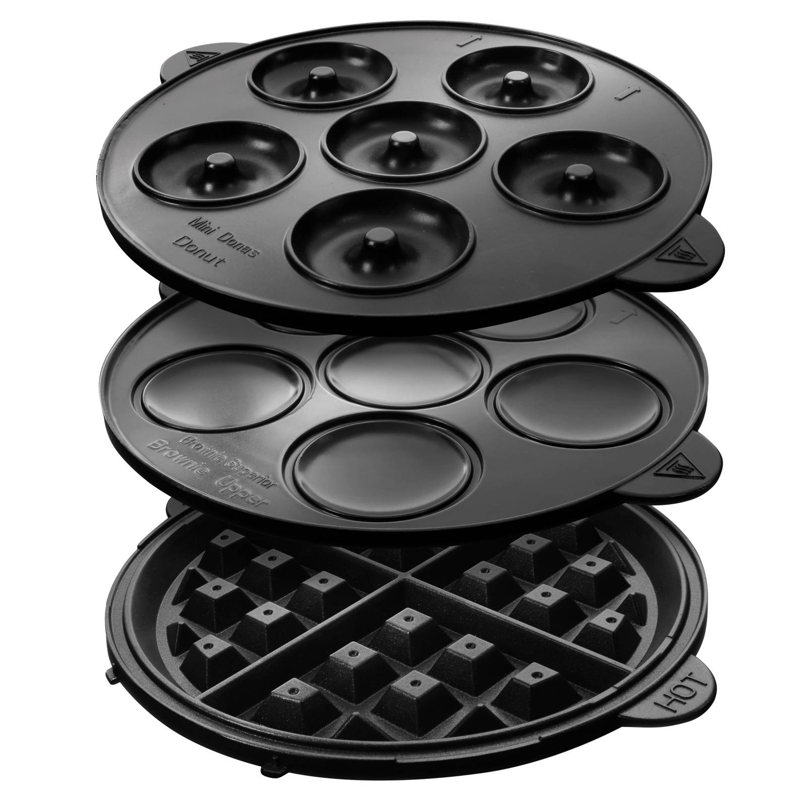 Waflera 3 en 1 B+D Mini Donuts y Cupcakes WM24620
