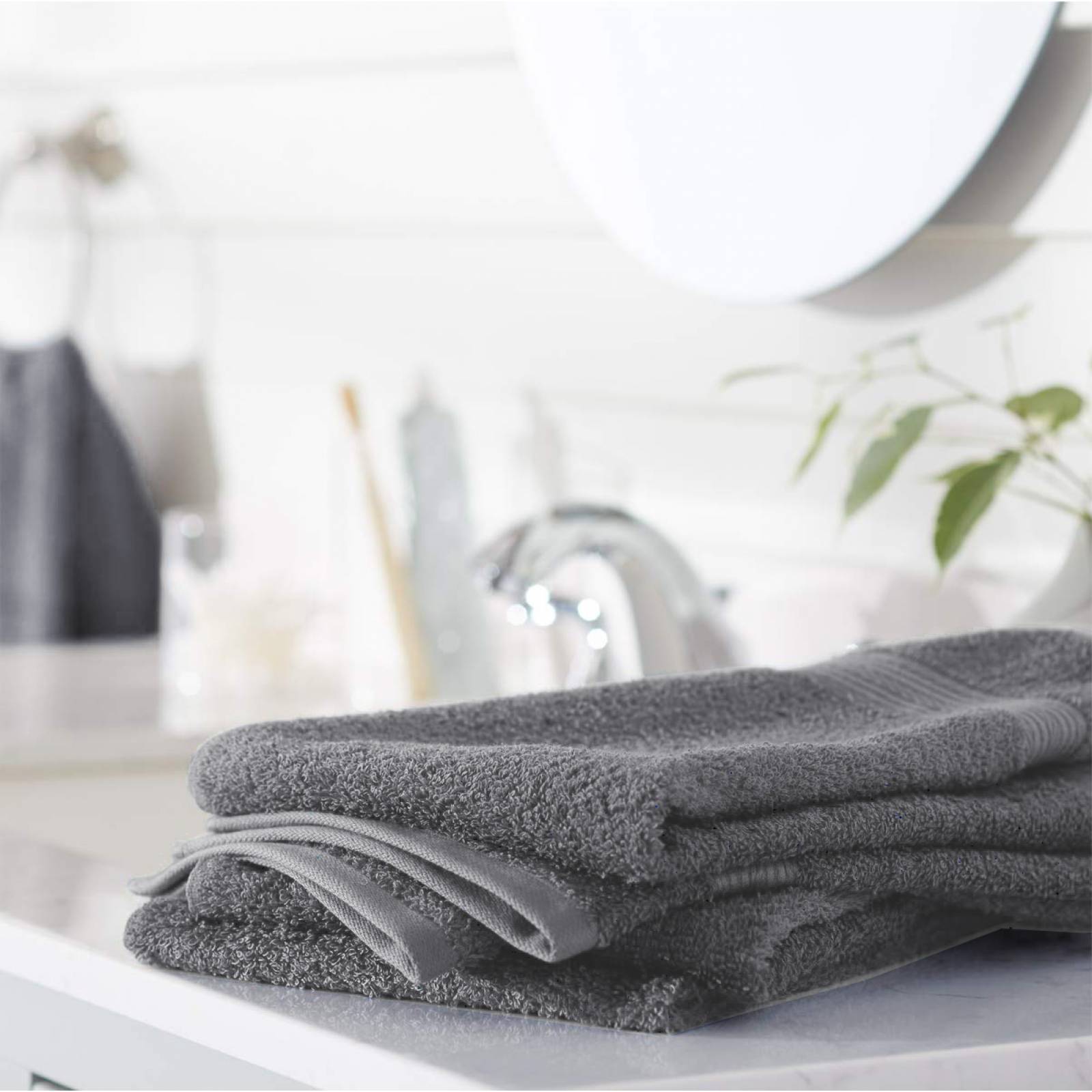 Paquete de 3 Toallas de Baño Gris