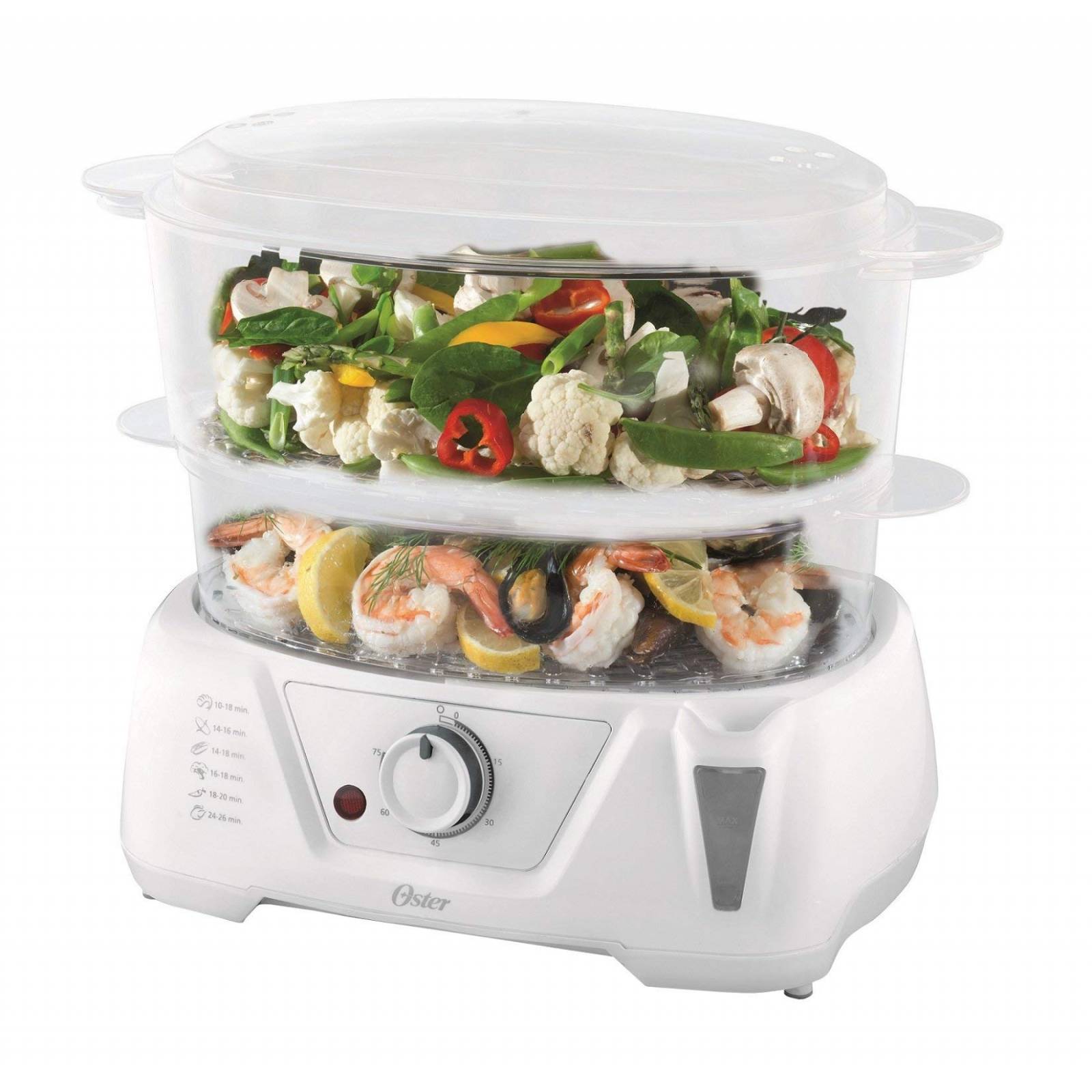 Vaporera Eléctrica Oster 2 Niveles Blanca   V8800