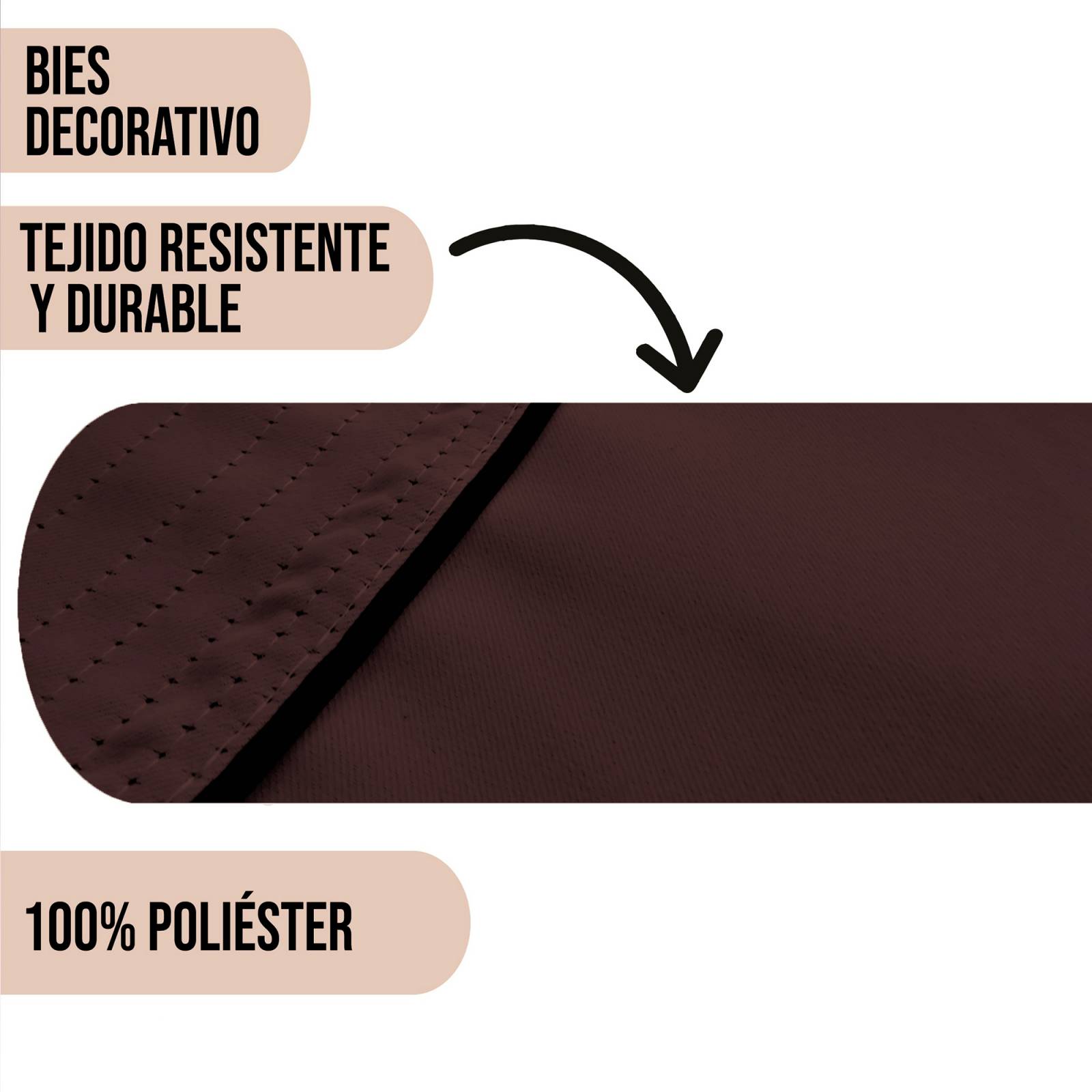 Cortinas Black Out Lisas Color Chocolate con Argollas