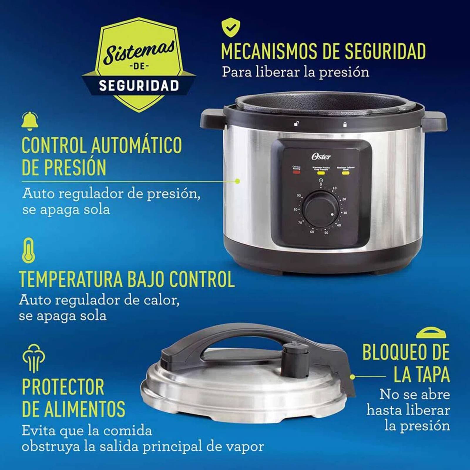 Olla de Presión Eléctrica Multifunción Oster 57L