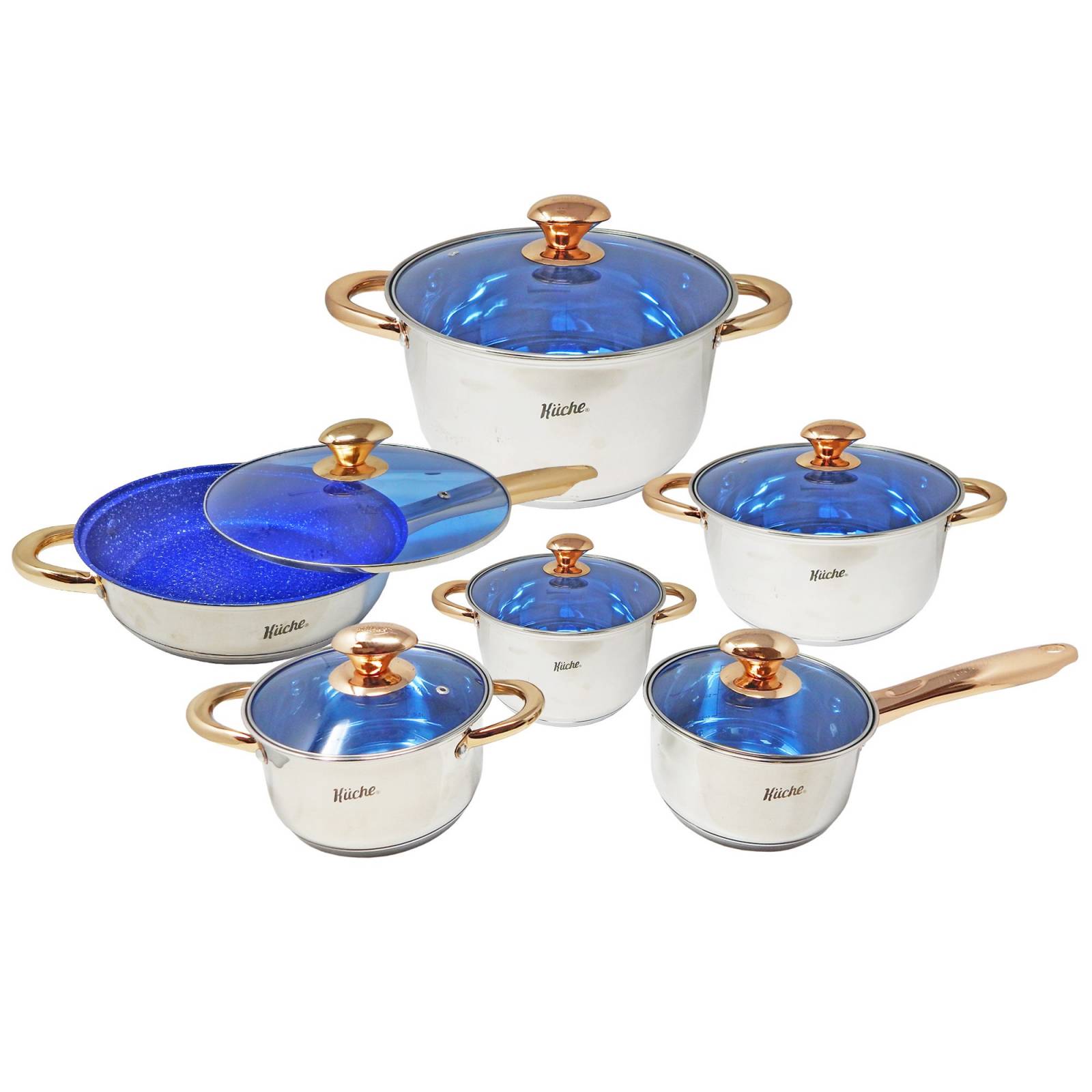 Batería Nórdico 12 Pzas Acero Inox Antiadherente   B1027