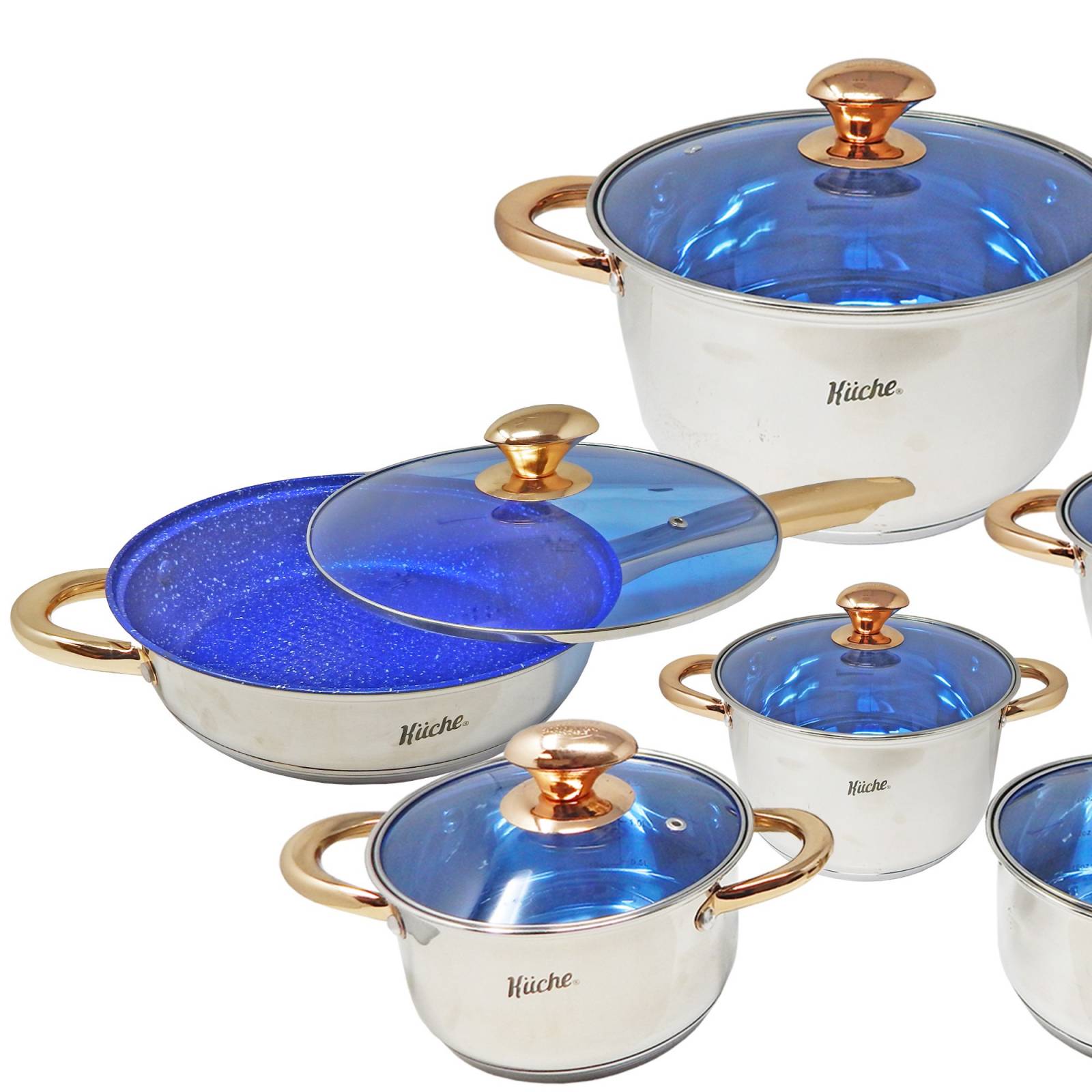 Batería Nórdico 12 Pzas Acero Inox Antiadherente   B1027