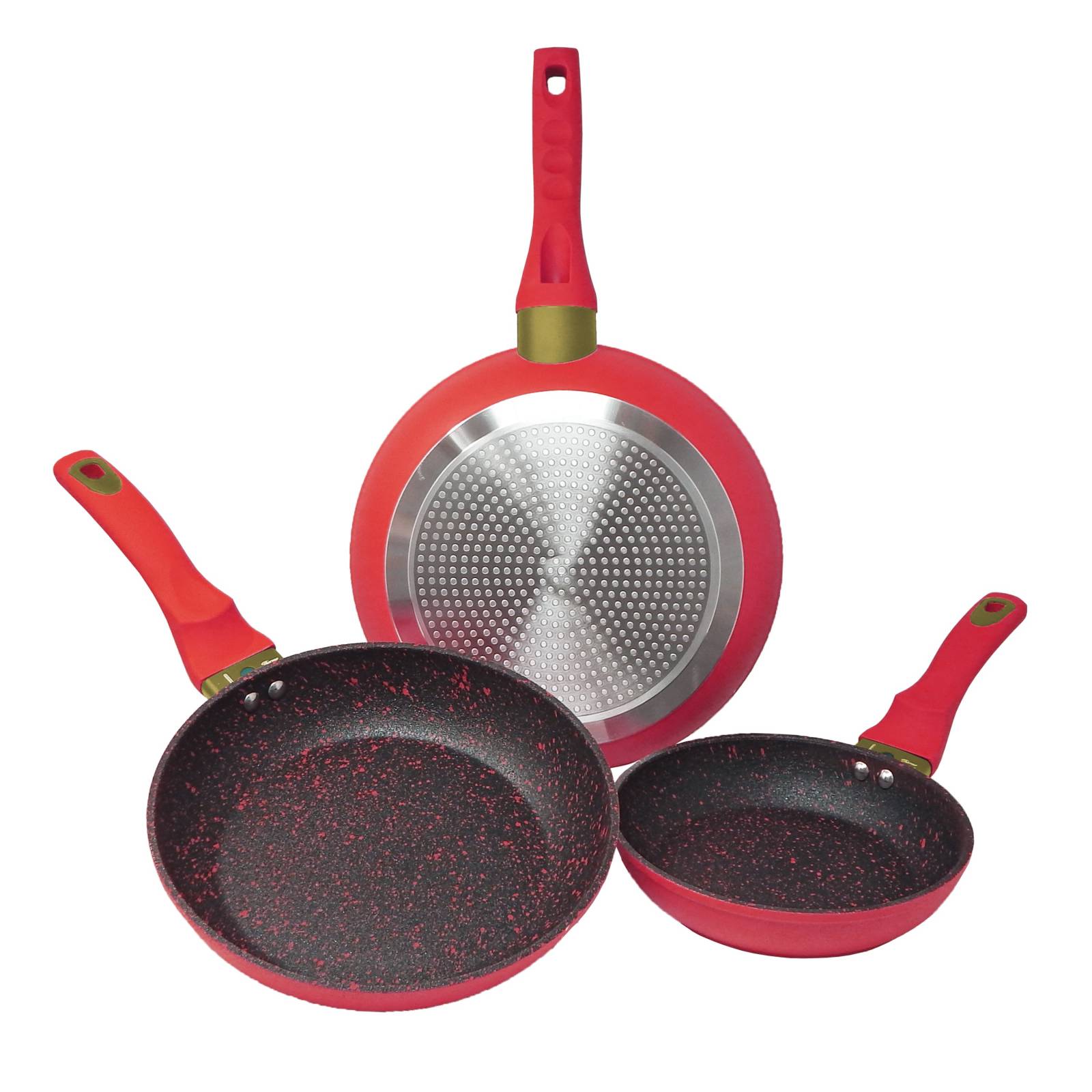 Sartenes Fibra de Carbón Rojo 45mm Inducción   J0038