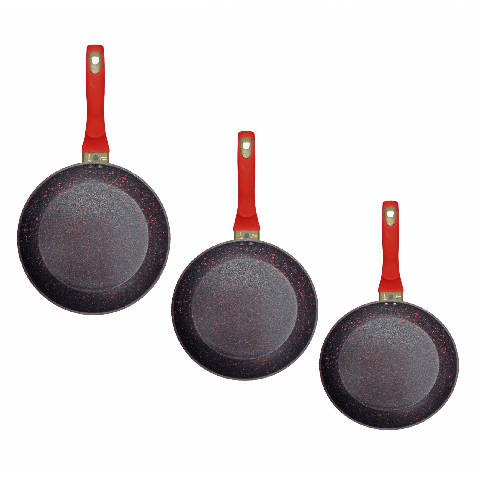 Sartenes Fibra de Carbón Rojo 45mm Inducción   J0038