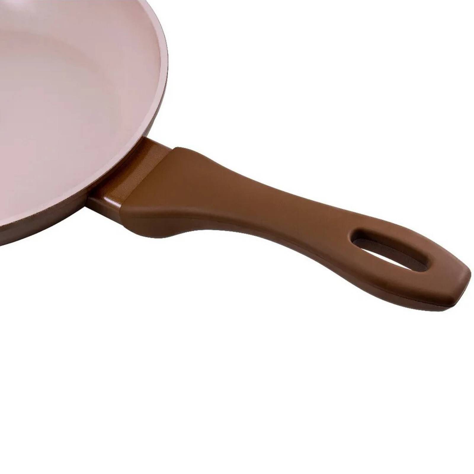 Batería 5 pzas Ceramica Café Wok Cacerola y Sartén