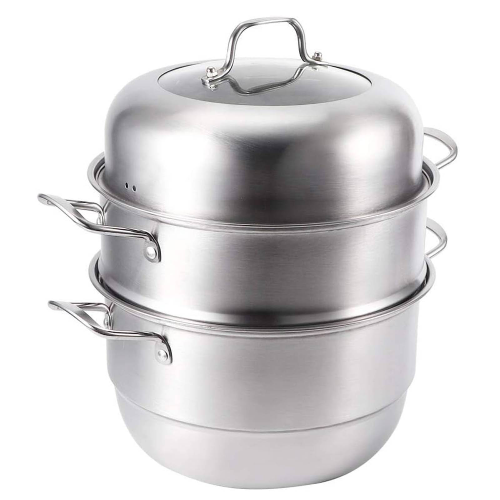 Juego de Ollas Vaporeras Acero Inox 2 Niveles