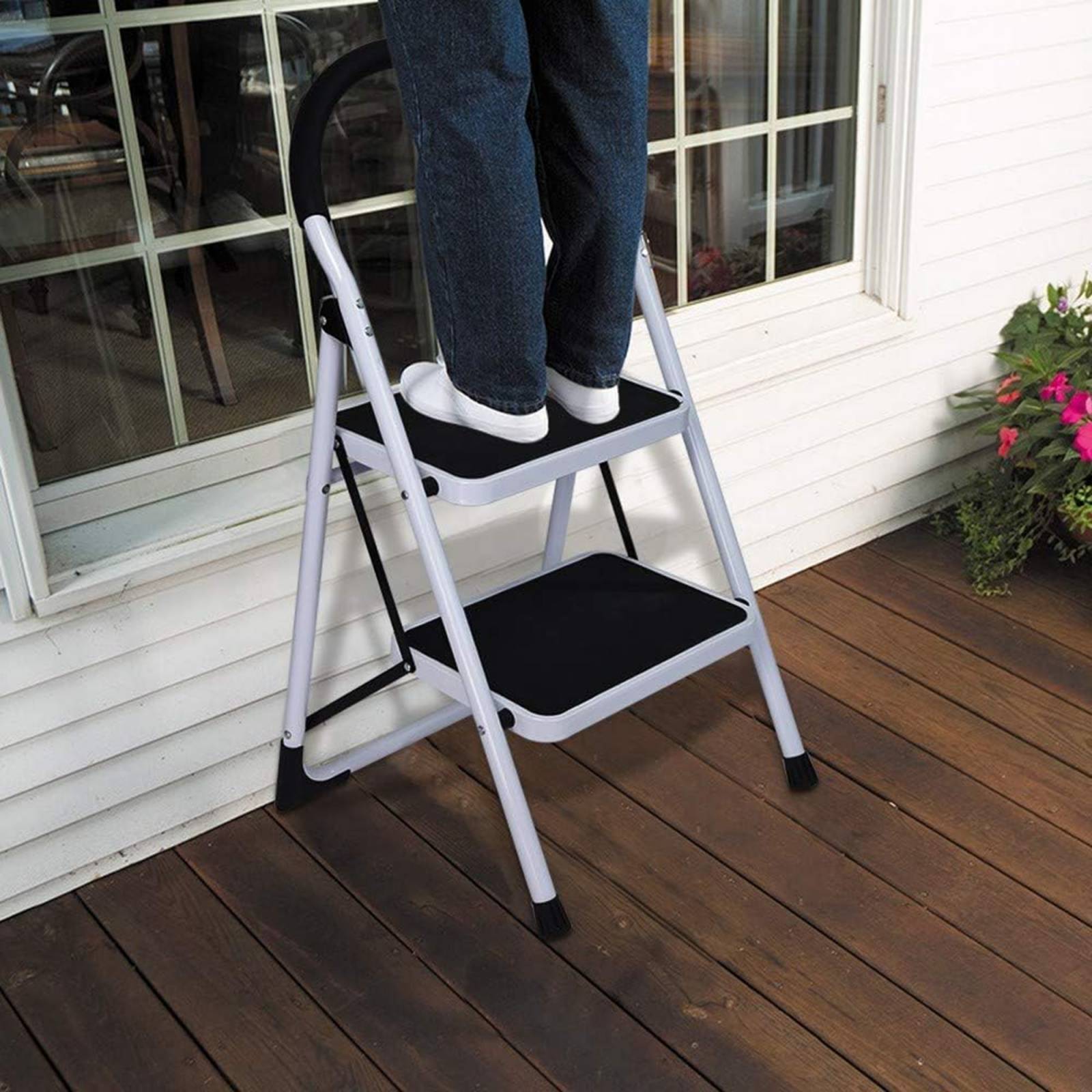 Escalera plegable 2 peldaños Aquila 150 Kg Antiderrapante