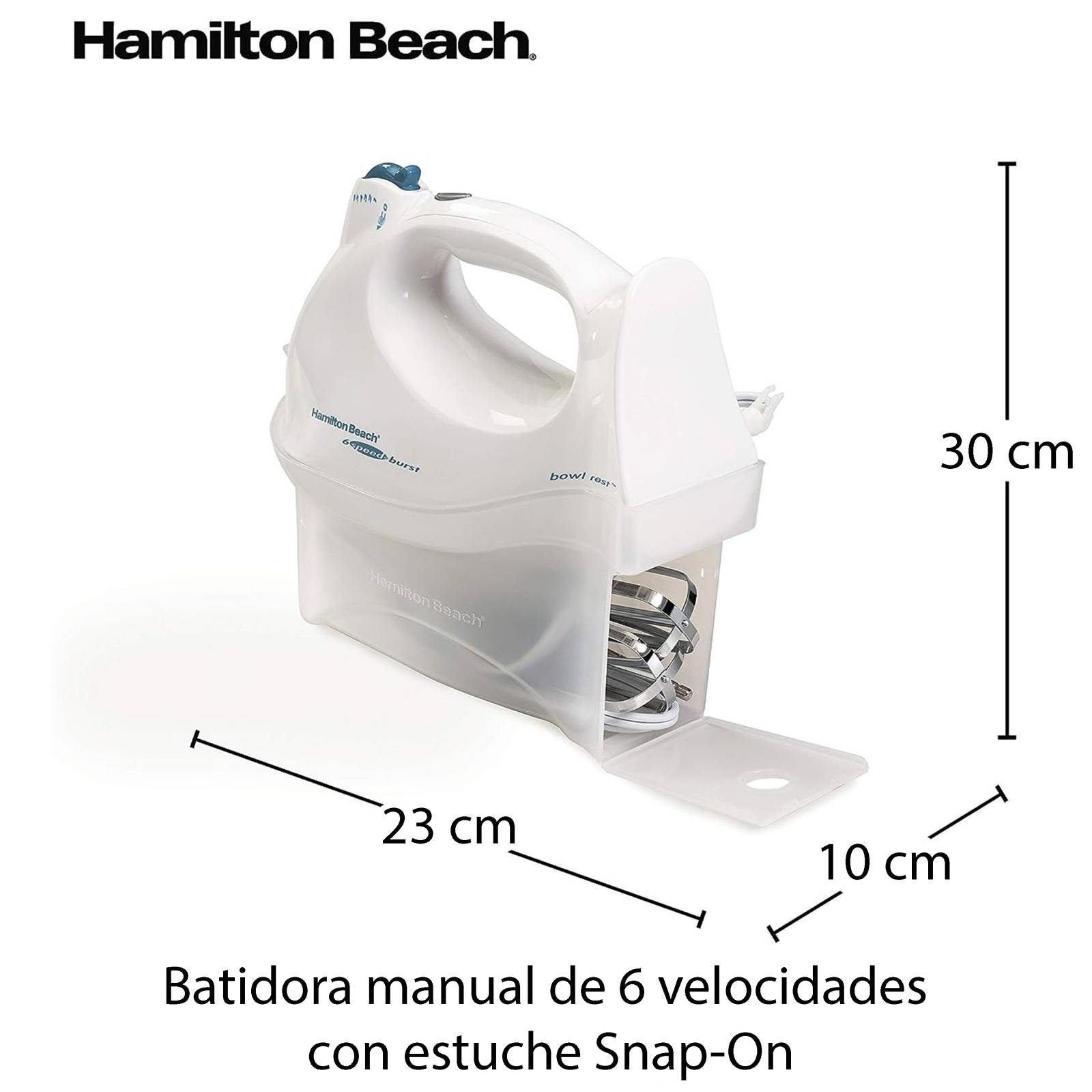 Batidora Manual Hamilton Beach Color Blanco 250 W