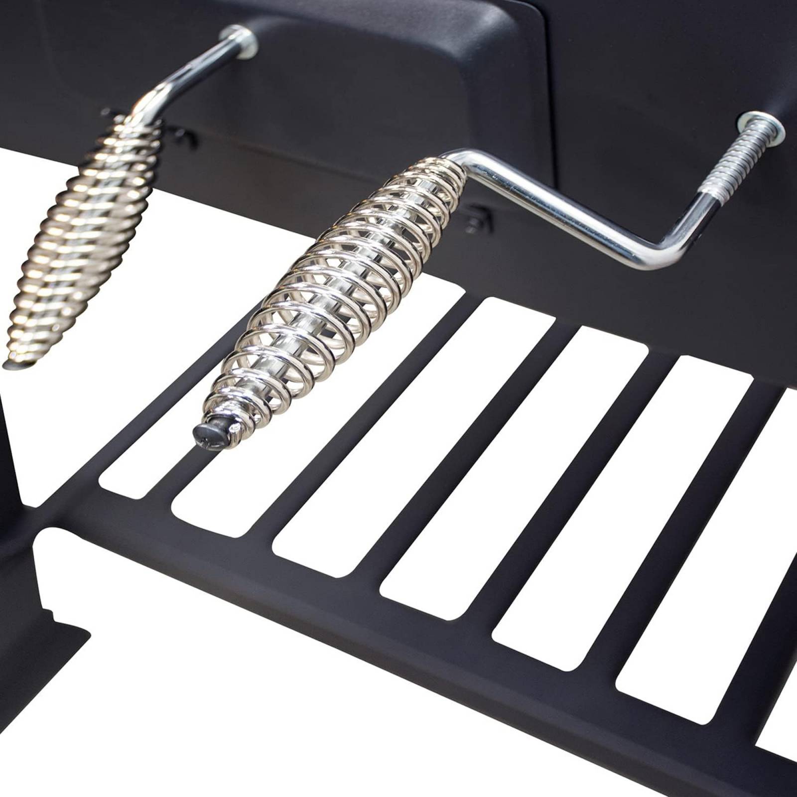 Asador de Hierro Deluxe con Ruedas y Mesa Lateral