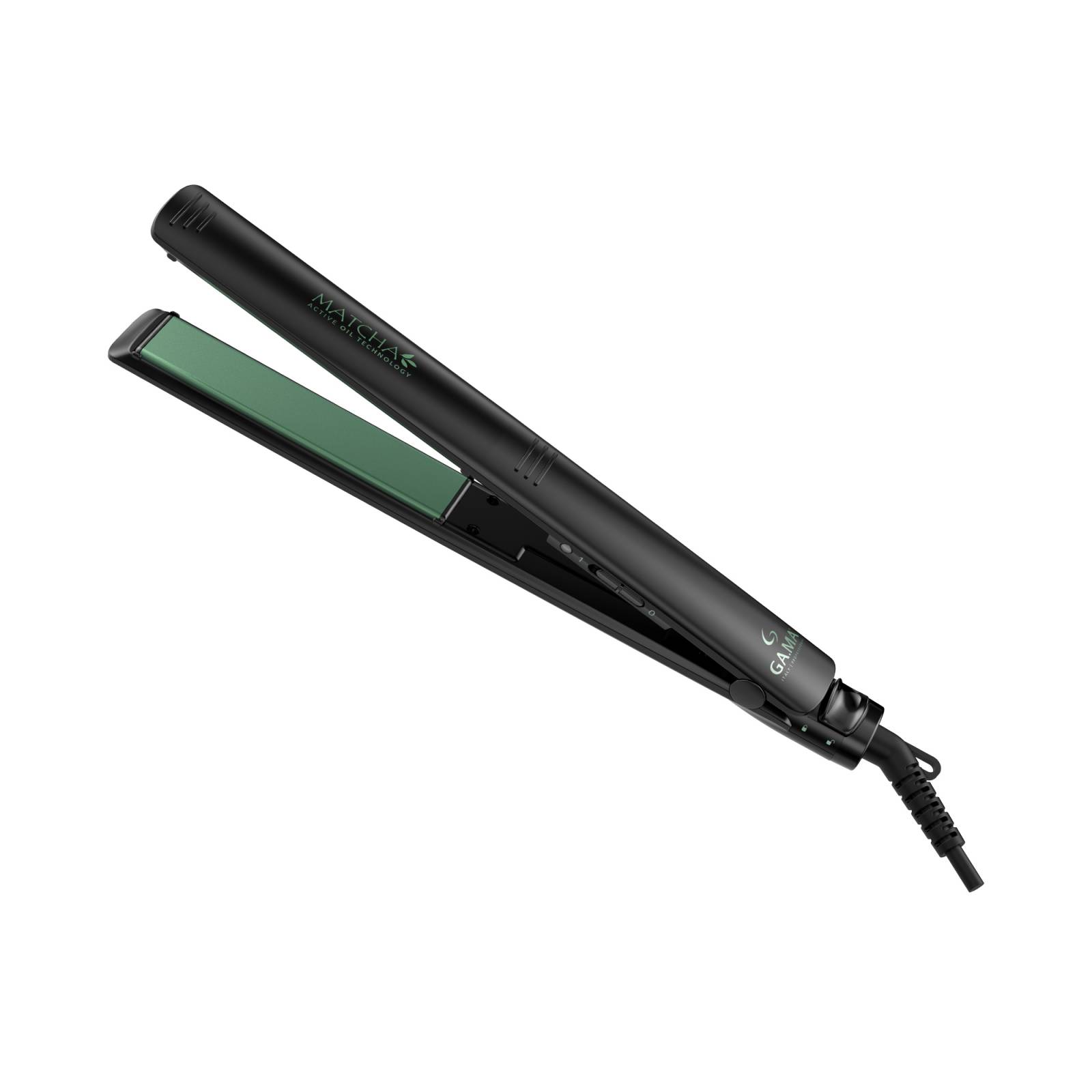 Plancha Alaciadora Gama Elegance Matcha Oil Negro 120X25mm