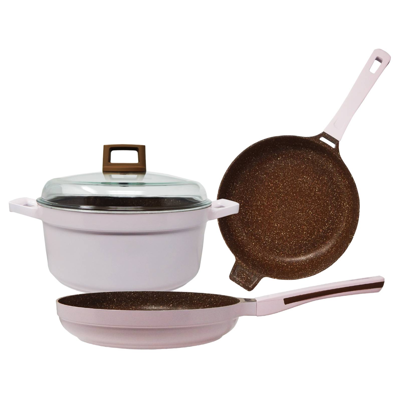Batería de Cocina Alfa 4 Pz Cerámica Compatible Inducción