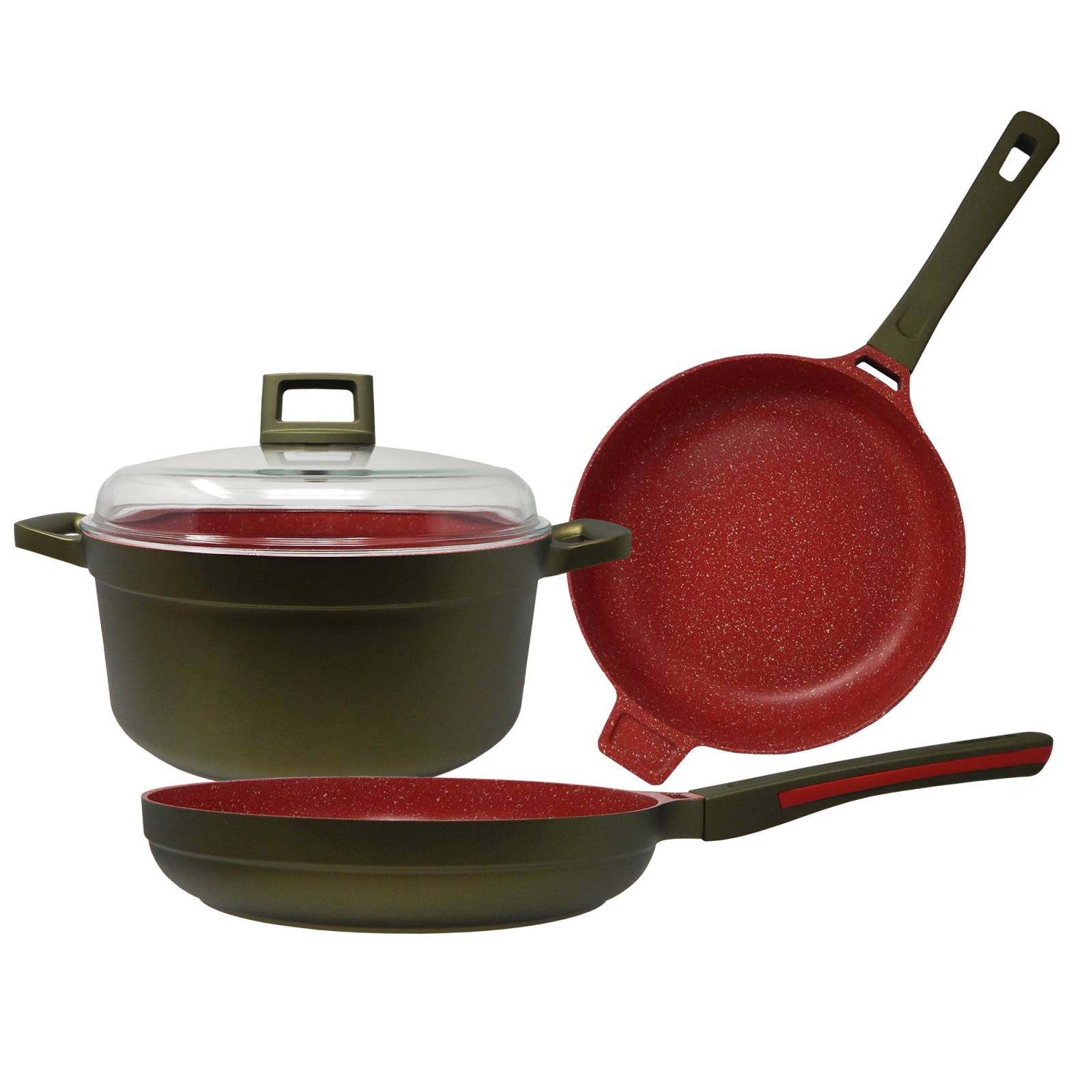 Batería de Cocina Alfa 4 Pz Cerámica Compatible Inducción