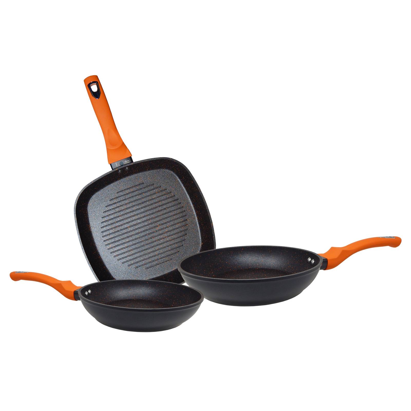 Juego de 2 Sartenes y Grill Alfa 20 24 y 28cm Cerámica