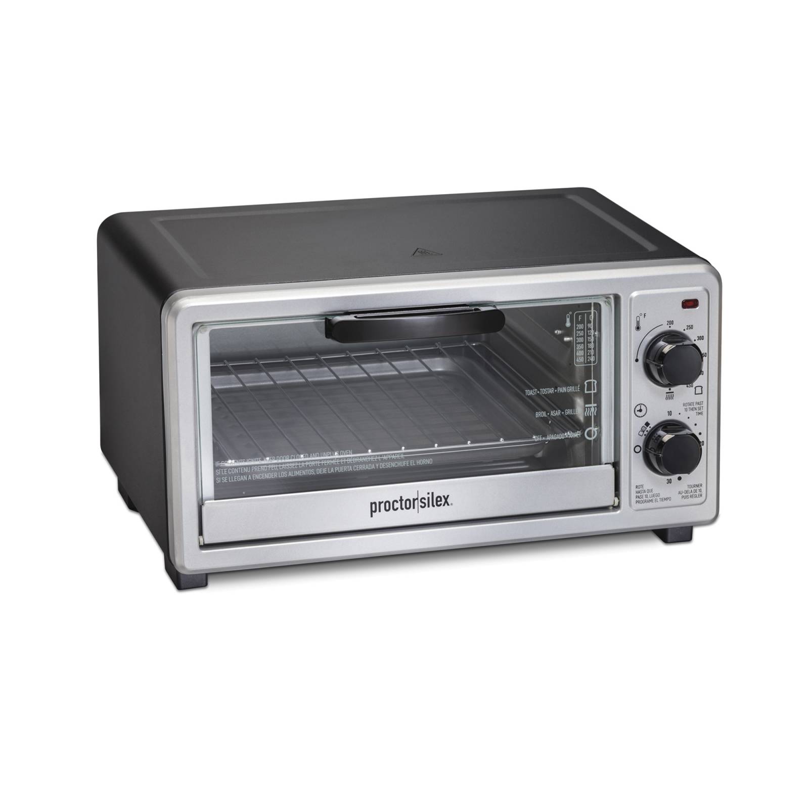 Horno Tostador Proctor Silex 4 Rebanadas Plata   Negro 31260