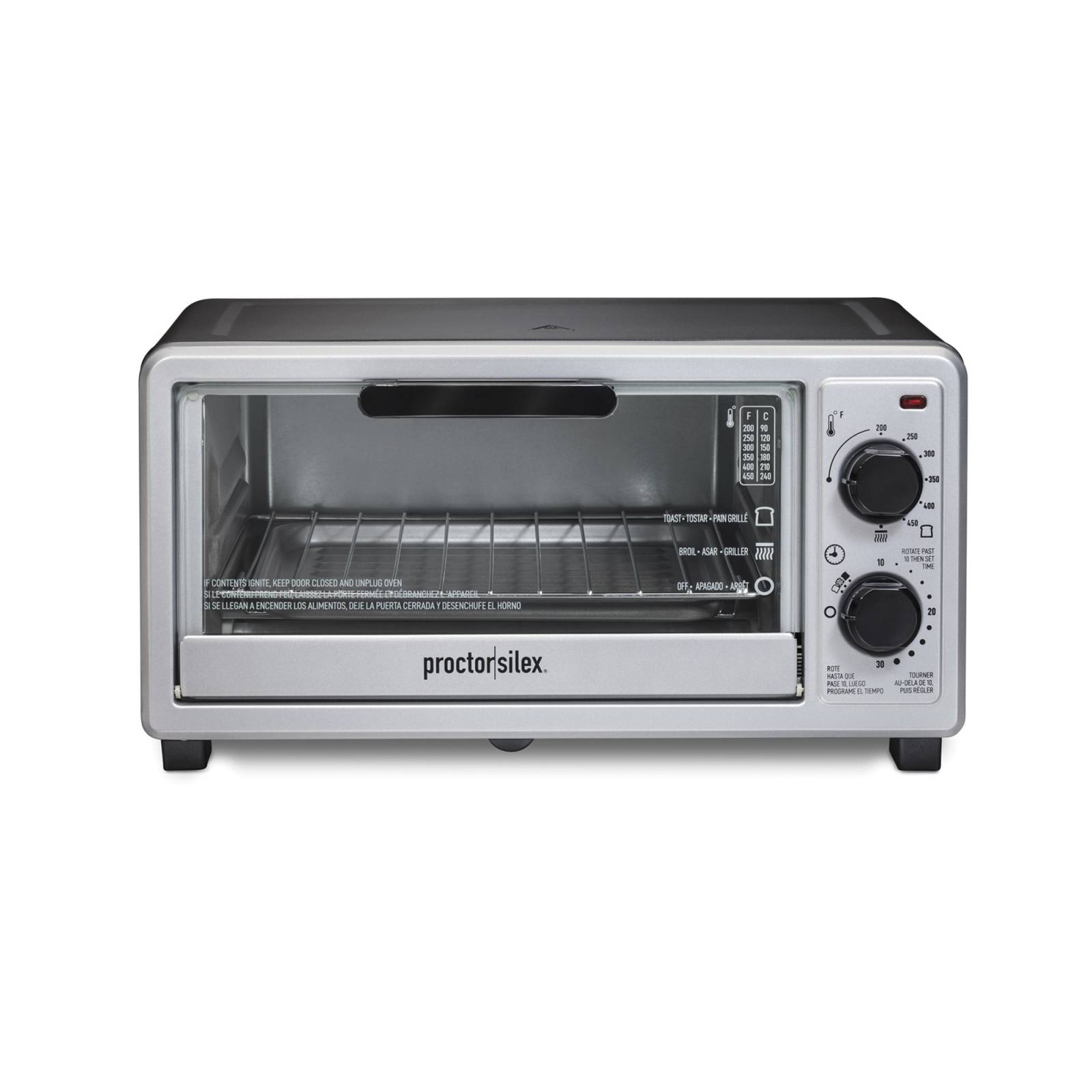 Horno Tostador Proctor Silex 4 Rebanadas Plata   Negro 31260