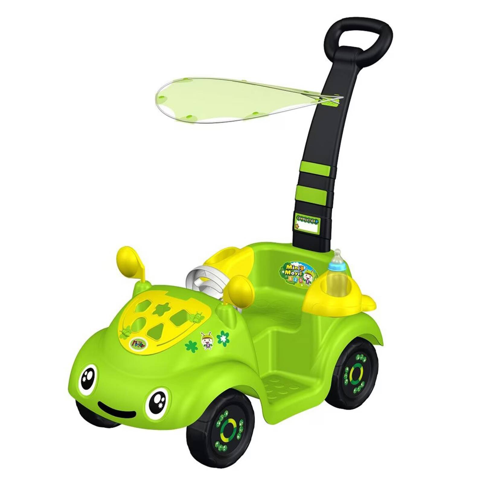 Carrito montable mini móvil con techo.