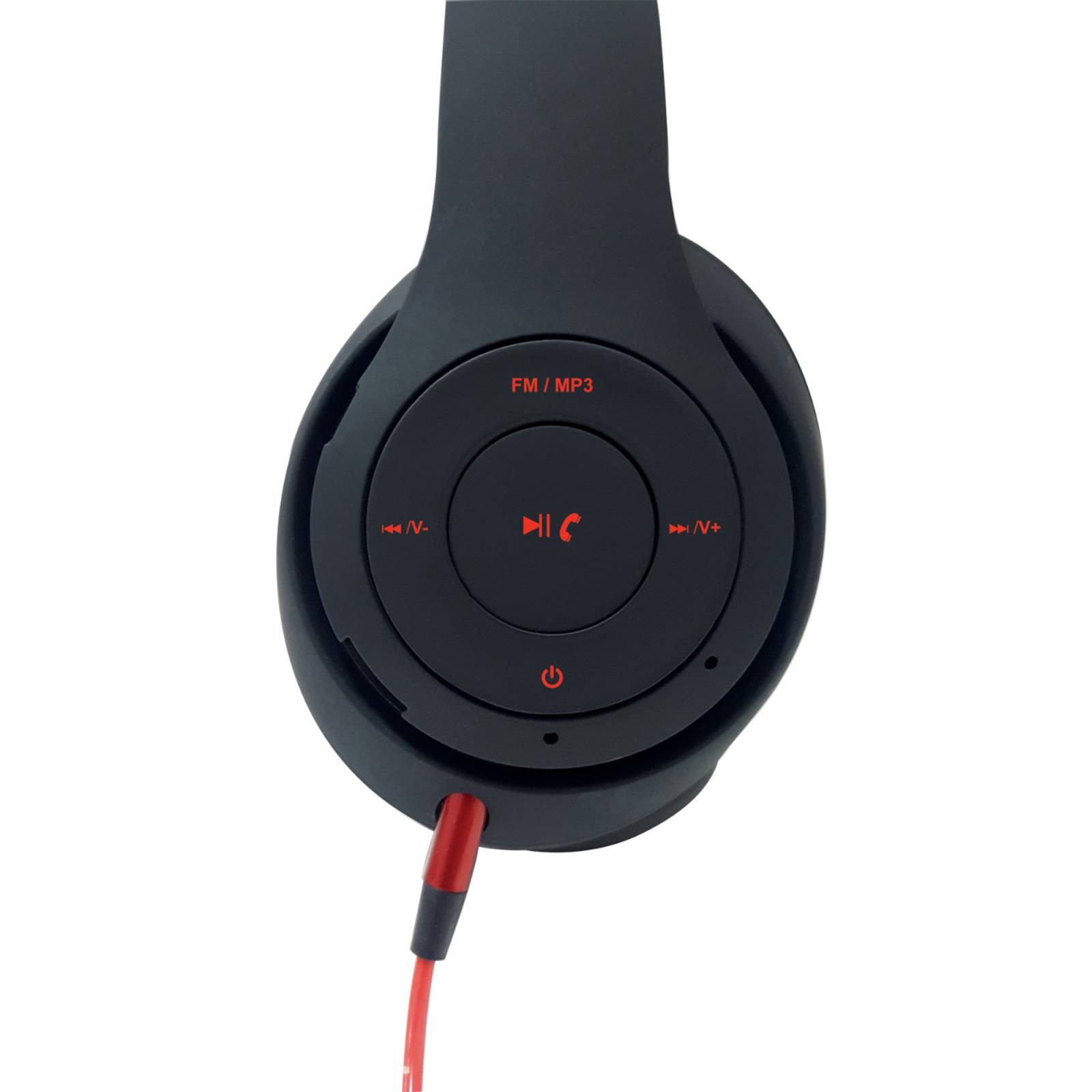 Audifonos Negros Con Rojo Diadema De Bluetooth Select Sound