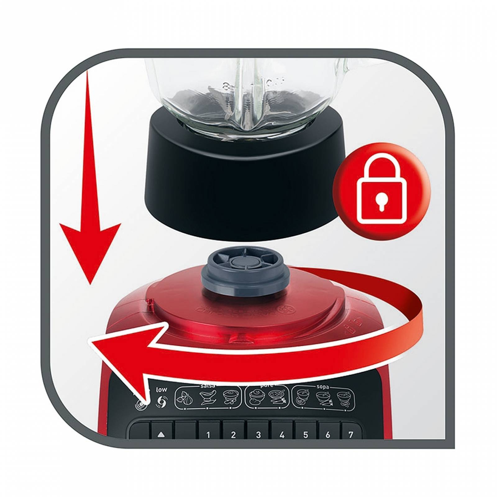 Licuadora T Fal InfinyForce 14 Velocidades Roja