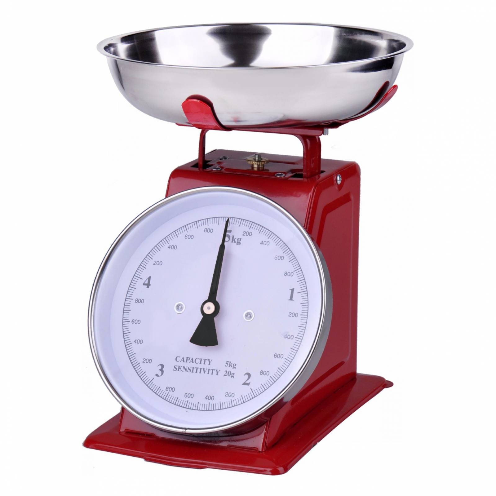 Báscula de Cocina Retro 5 Kg Rojo