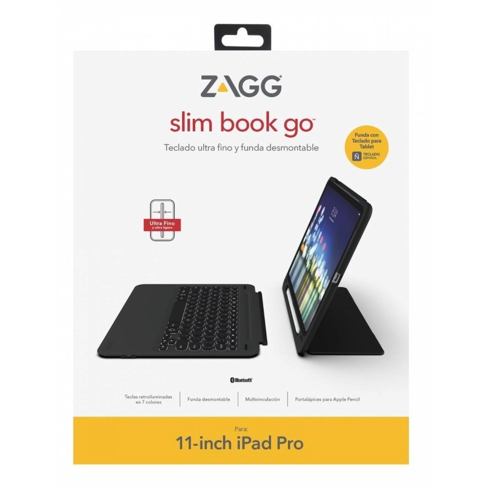 Teclado Bluetooth Zagg Slim Book Go Para iPad Pro 11