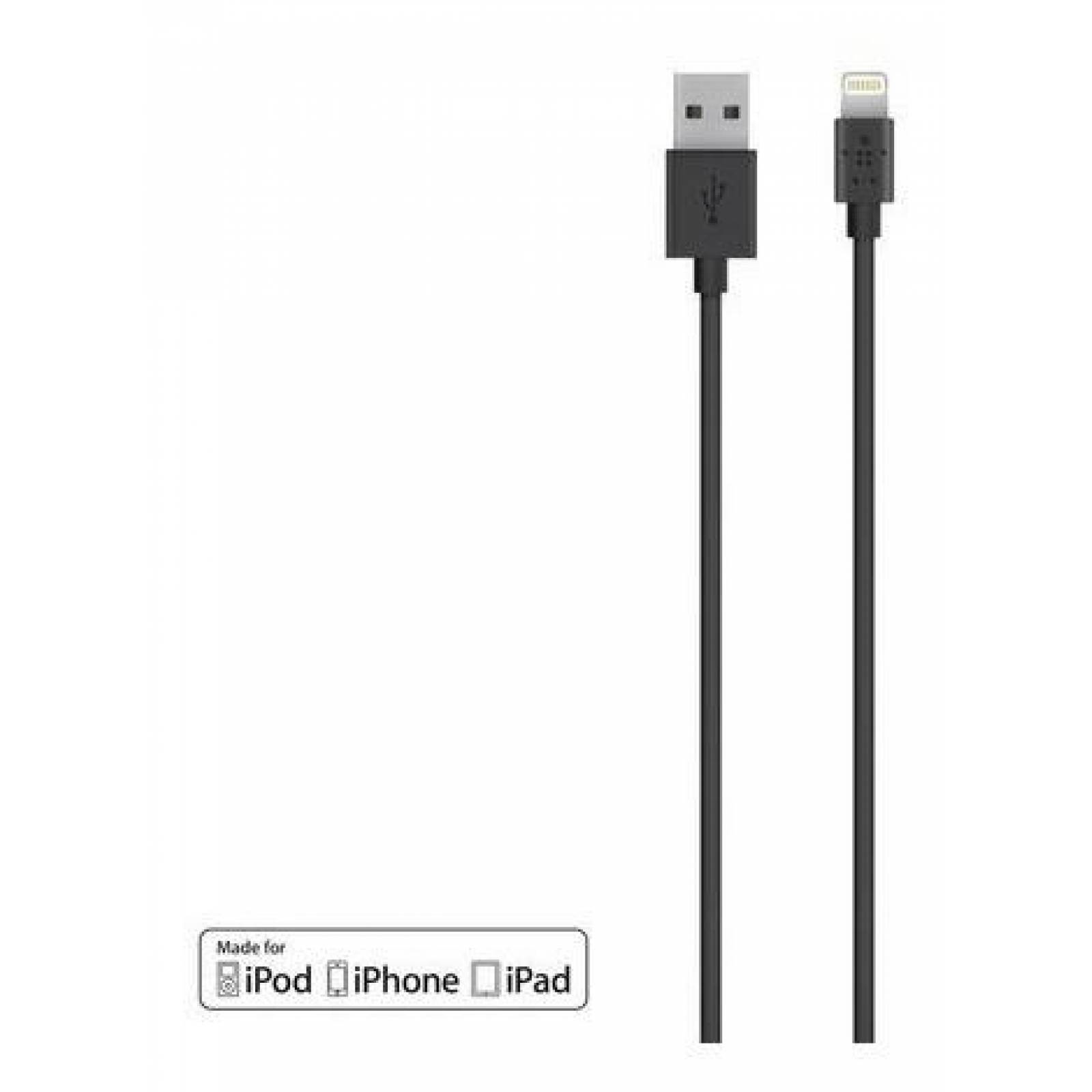 Cable Lightning Para iPhone & iPad Color Negro - Belkin 