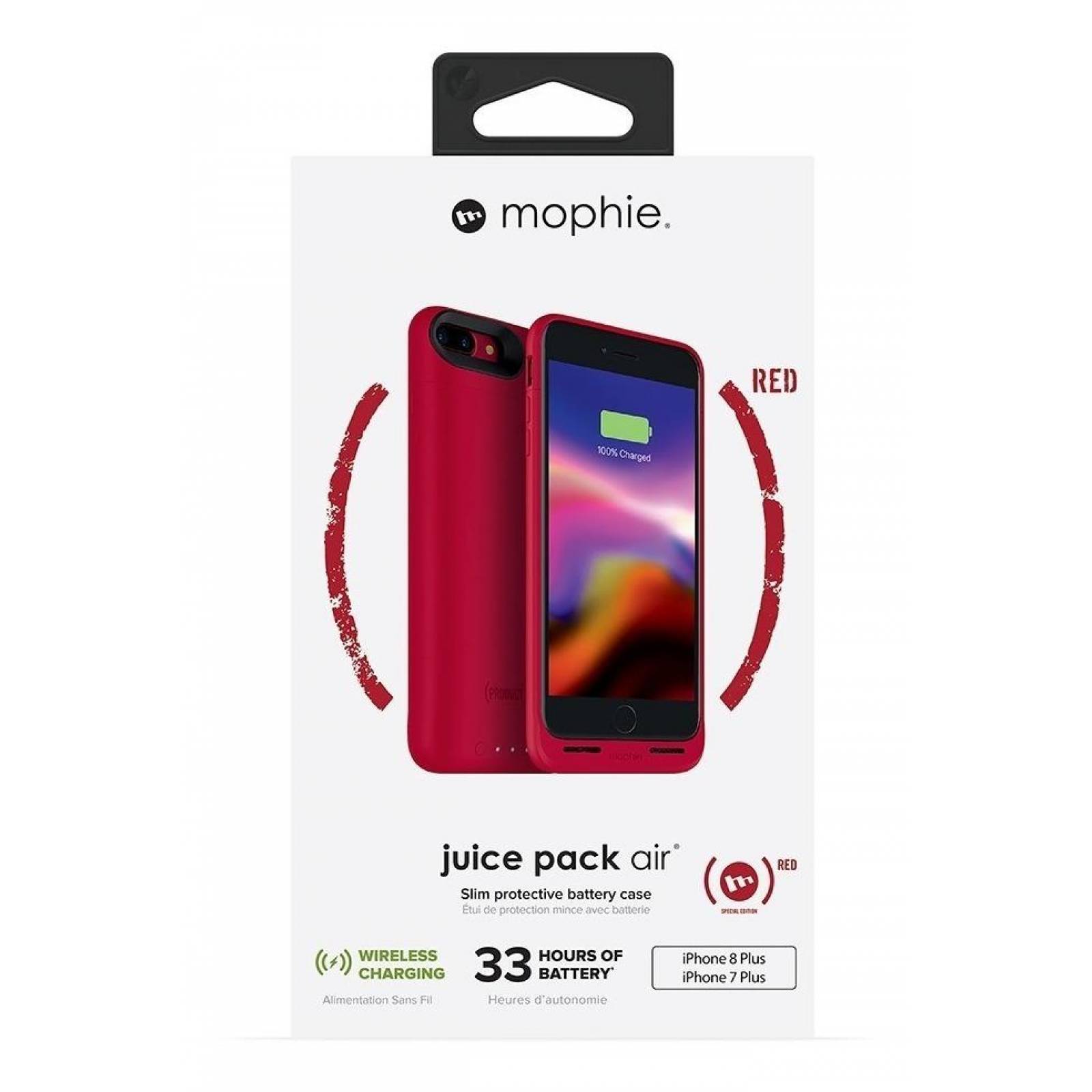 Mophie Funda Con Batería Juice Pack Air - iPhone 7p/8p Rojo 