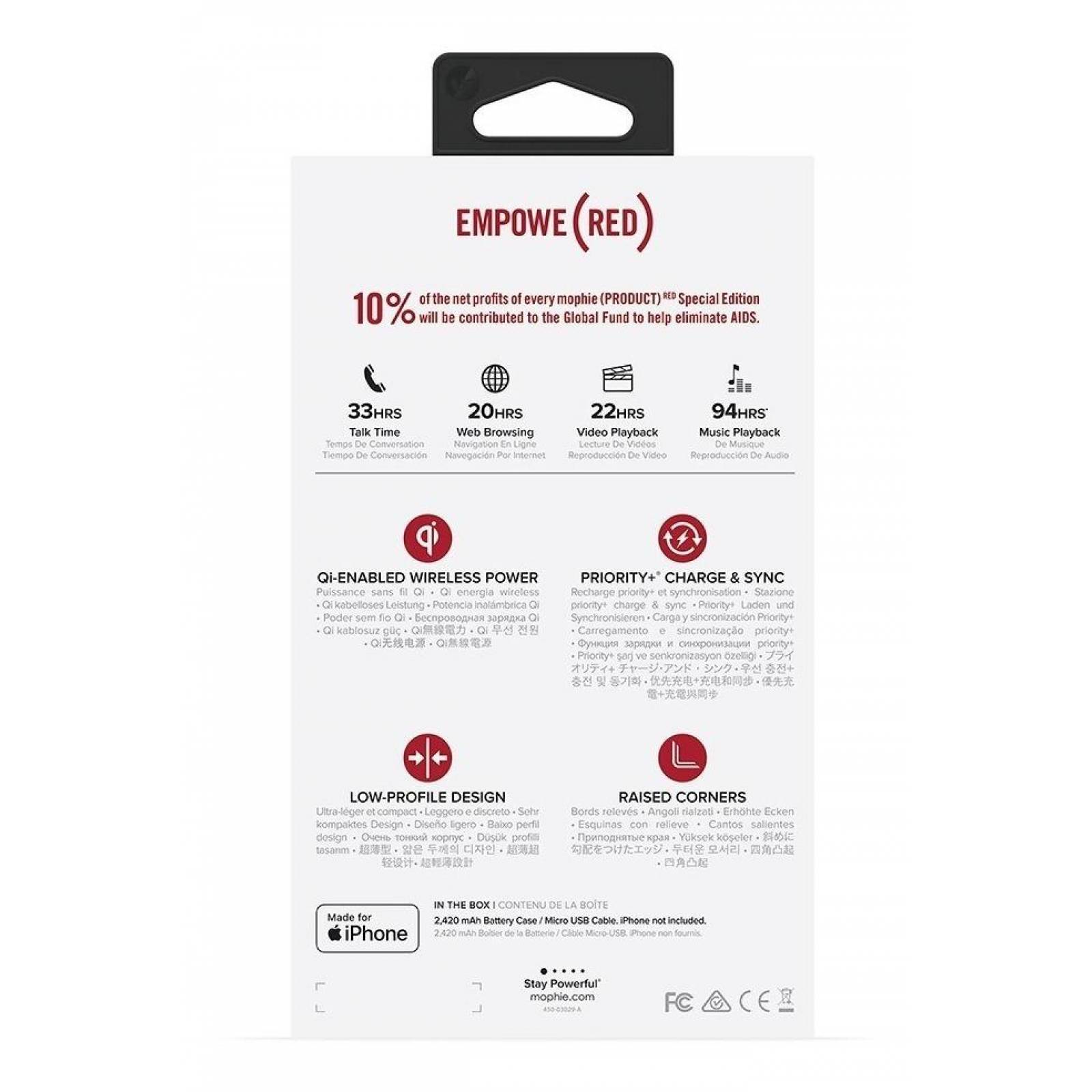 Mophie Funda Con Batería Juice Pack Air - iPhone 7p/8p Rojo 