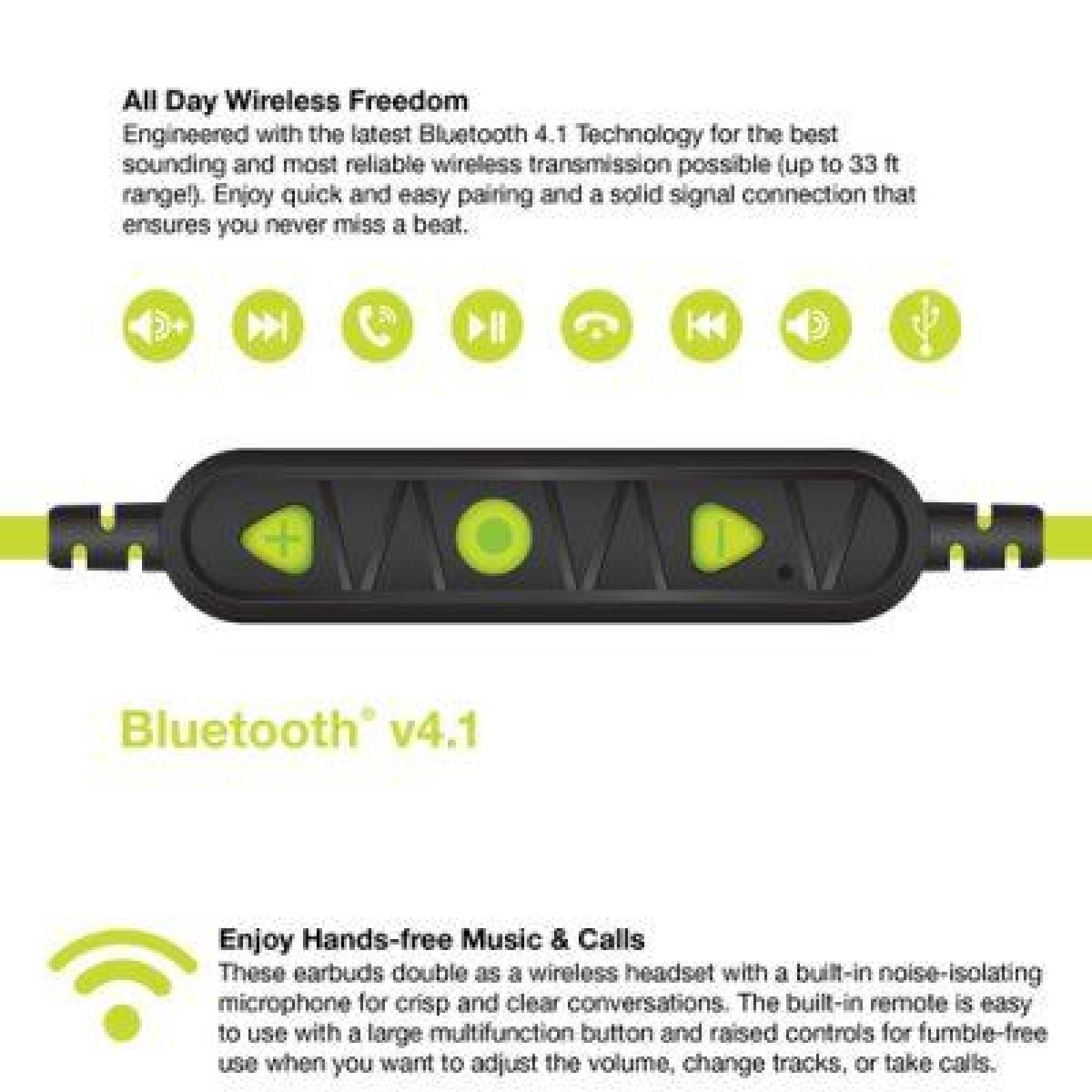 Audífonos Bluetooth Modelo NX80w Color Amarillo - Naztech