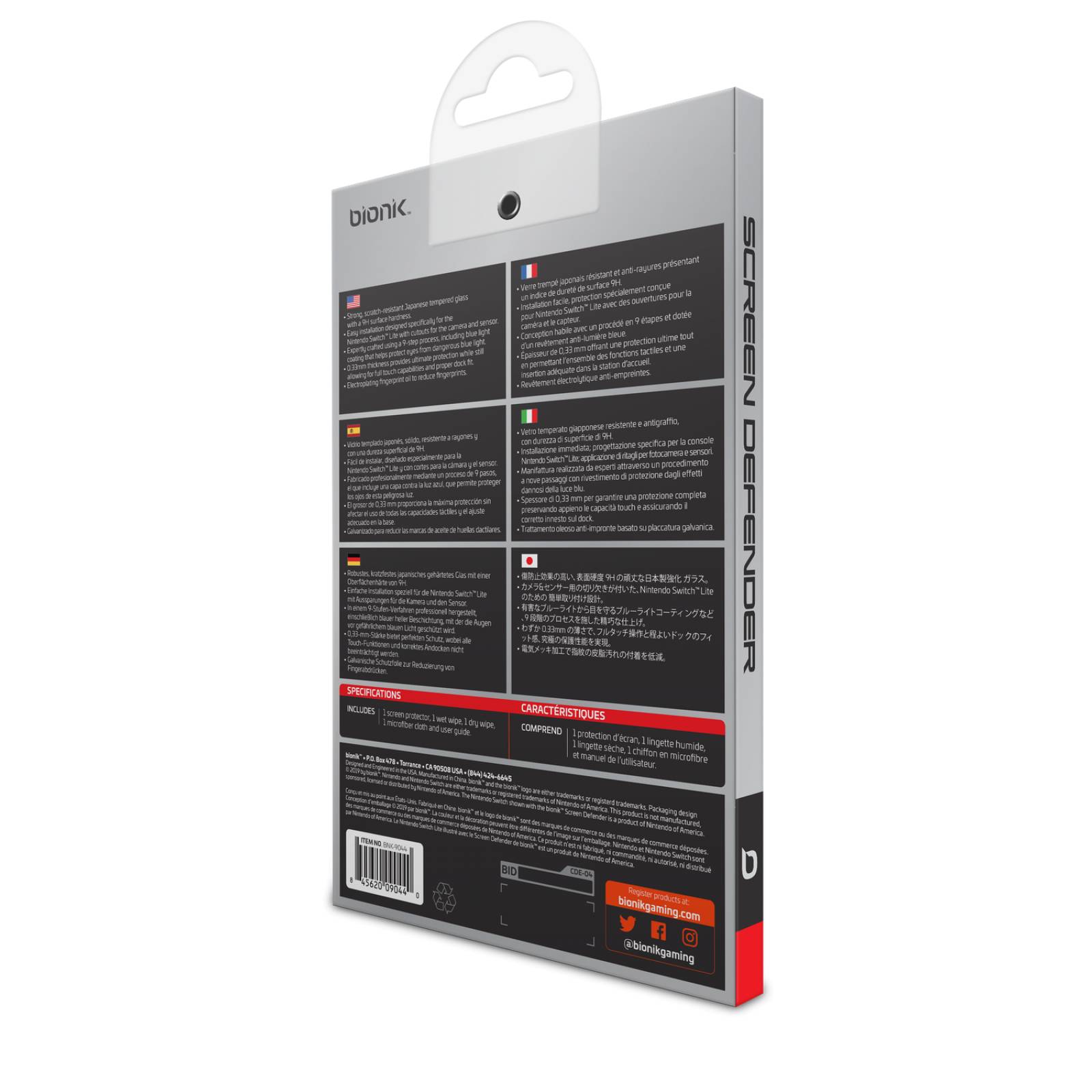 Mica Protector de Pantalla Para Nintendo Switch Lite Bionik 