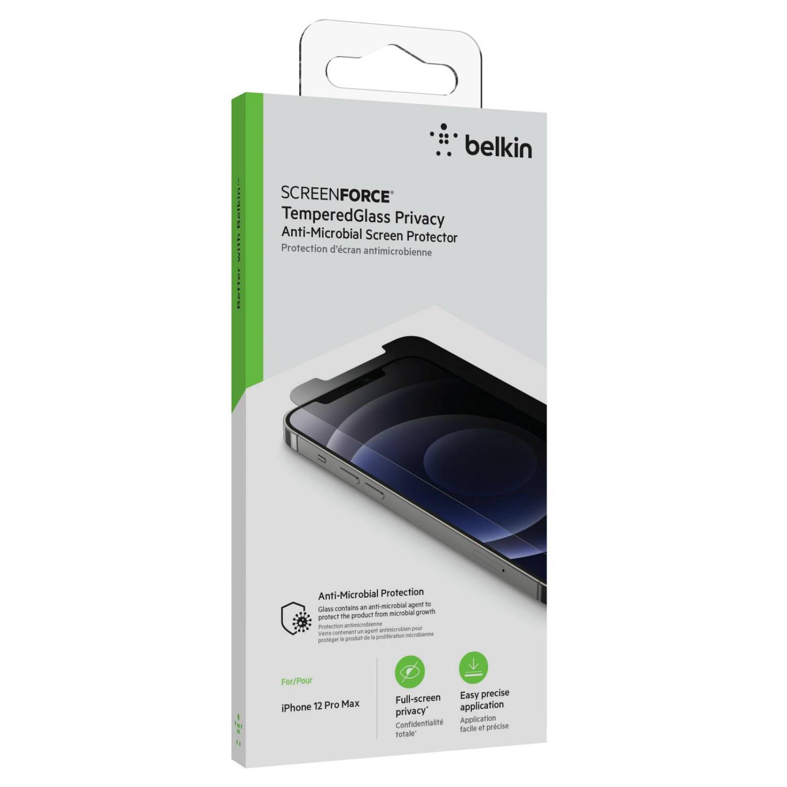 Mica de Vidrio Templado Privacidad iPhone 12 Pro Max Belkin 