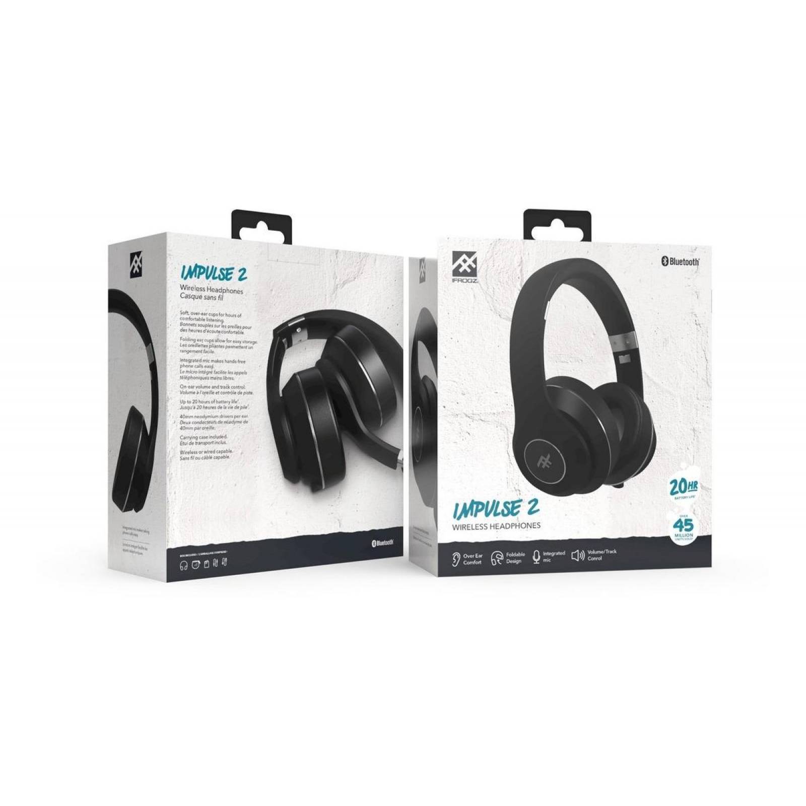 Audífonos Inalámbricos Ifrogz Impulse 2 Bluetooth Negro 
