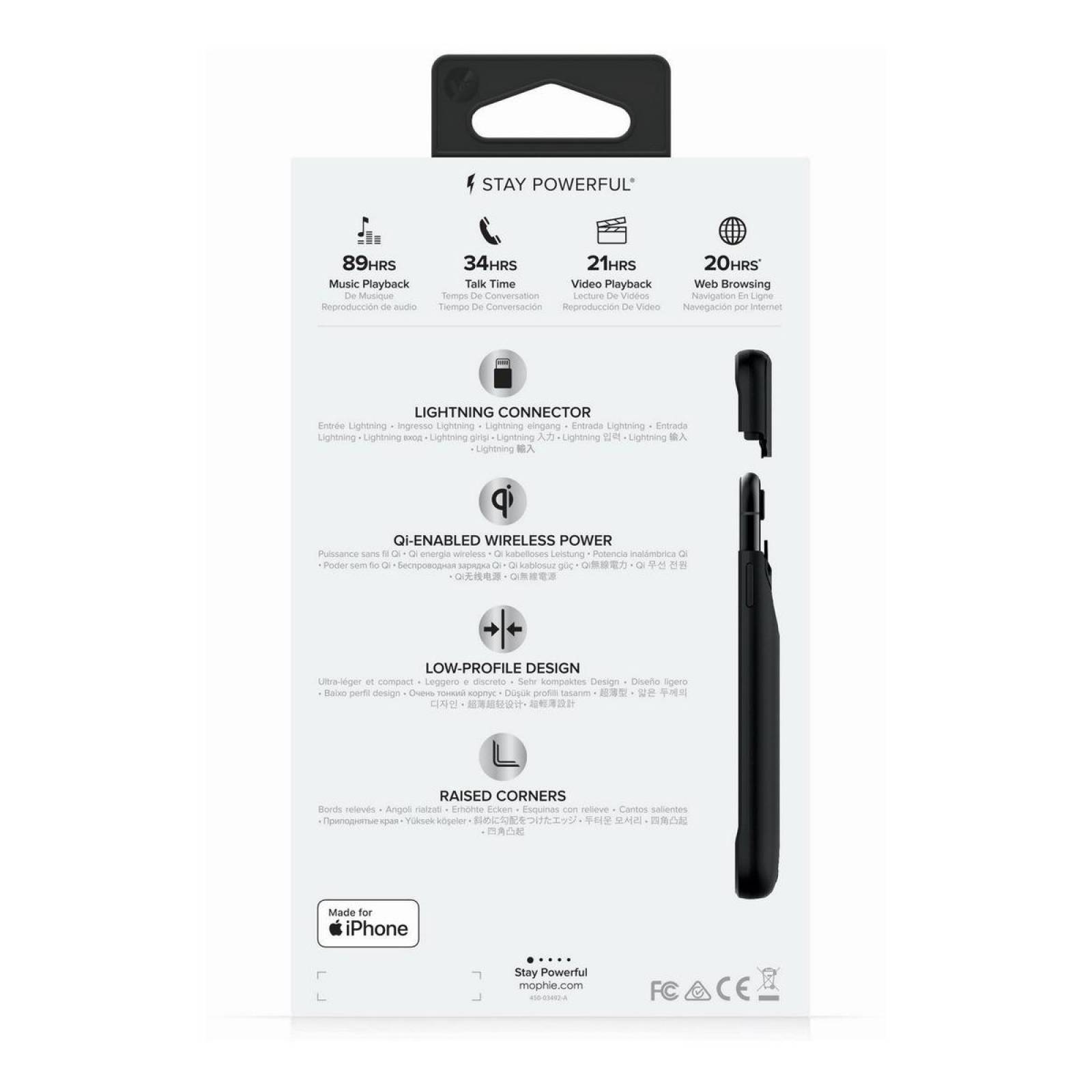 Funda Cargador Para iPhone XR Negro Juice Pack Air - Mophie 