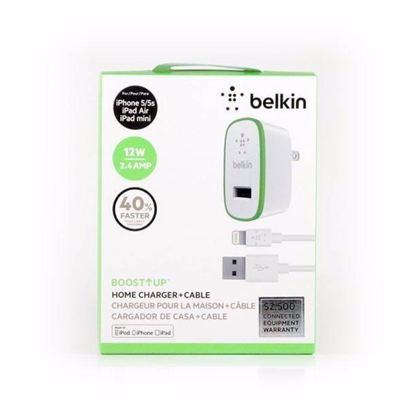 Cargador Para iPad & iPhone Boost Up Cable 12w-2.4amp Belkin 
