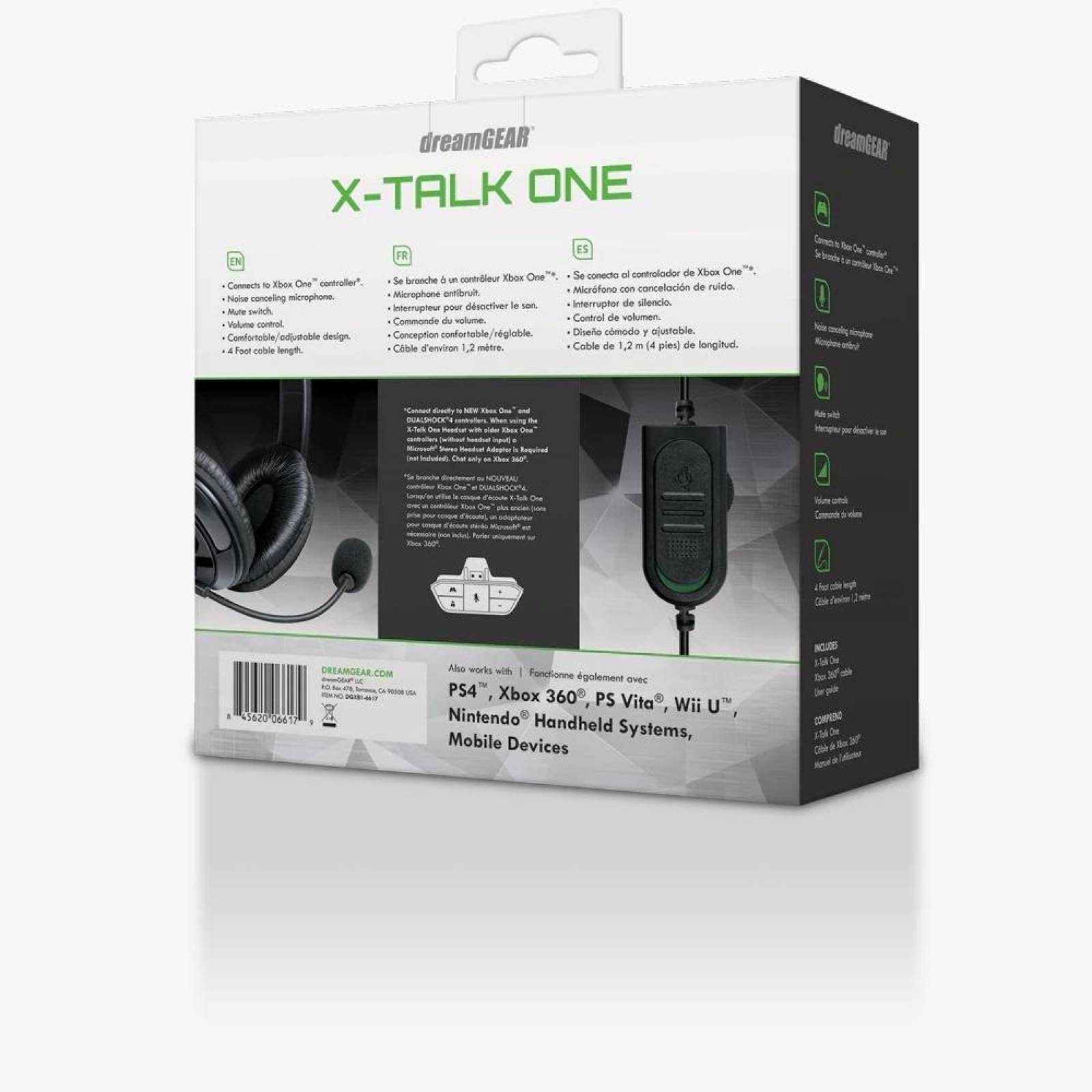 Audífonos De Diadema Para Videojuegos Negro Modelo X-Talk Wired Headseat Marca DREAMGEAR 