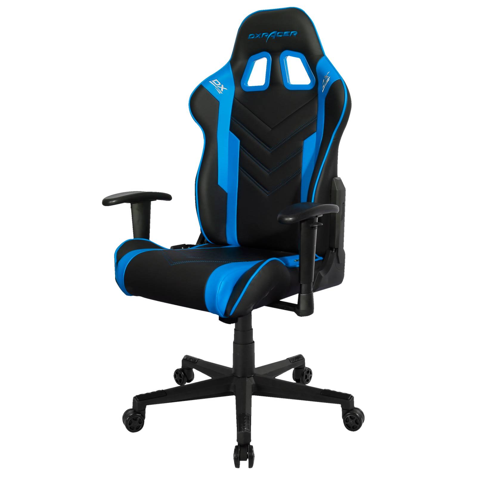 Silla Gamer Pro Modelo Serie P color Negro con Azul Dxracer 