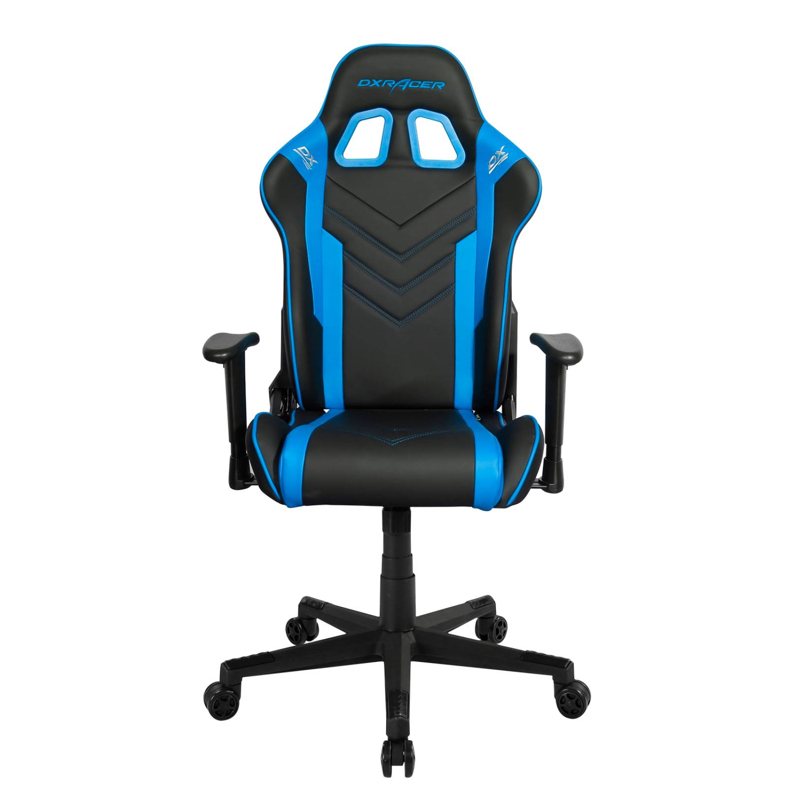 Silla Gamer Pro Modelo Serie P color Negro con Azul Dxracer 