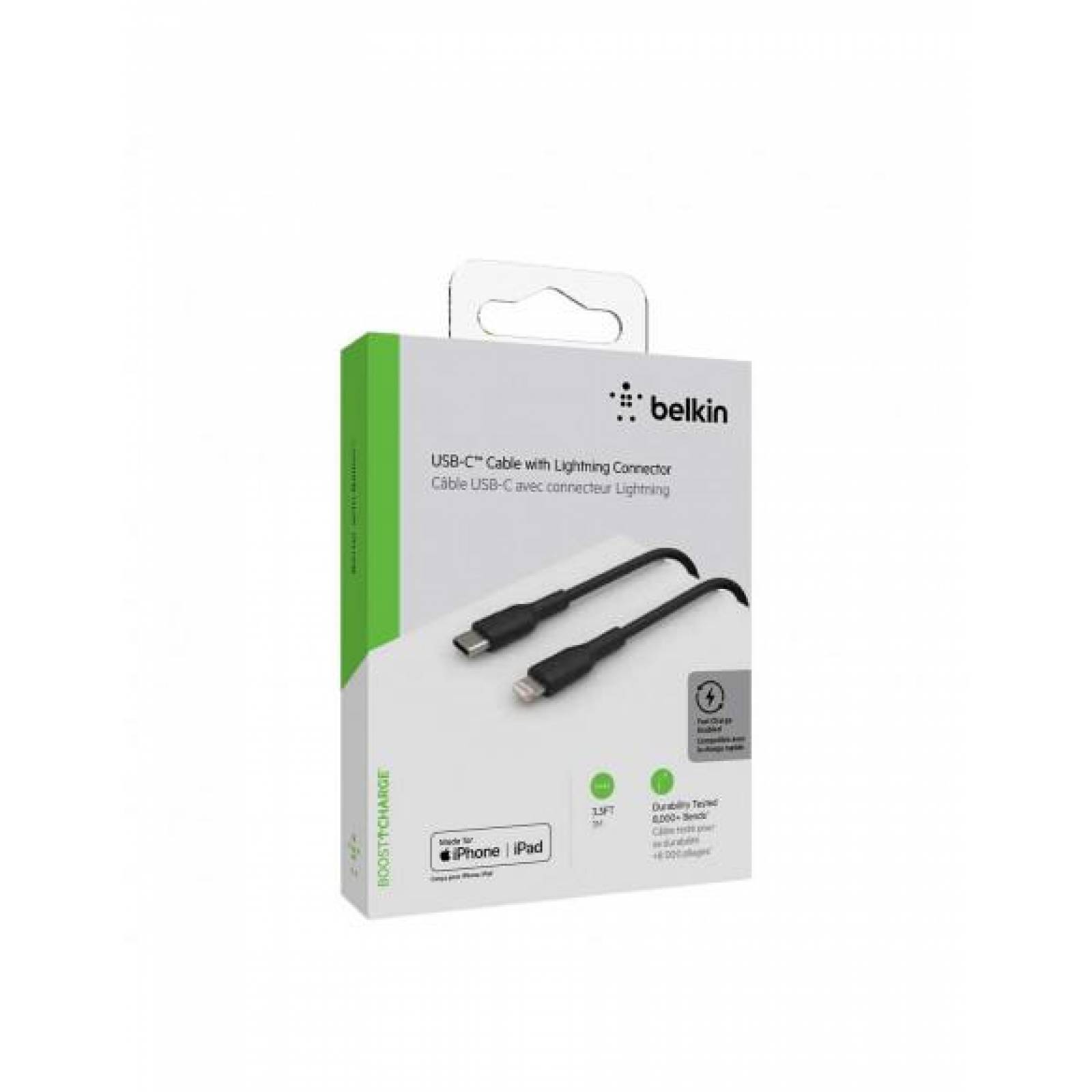 Cable de USB-C a Lightning Boost Charge 1m Negro - Belkin 