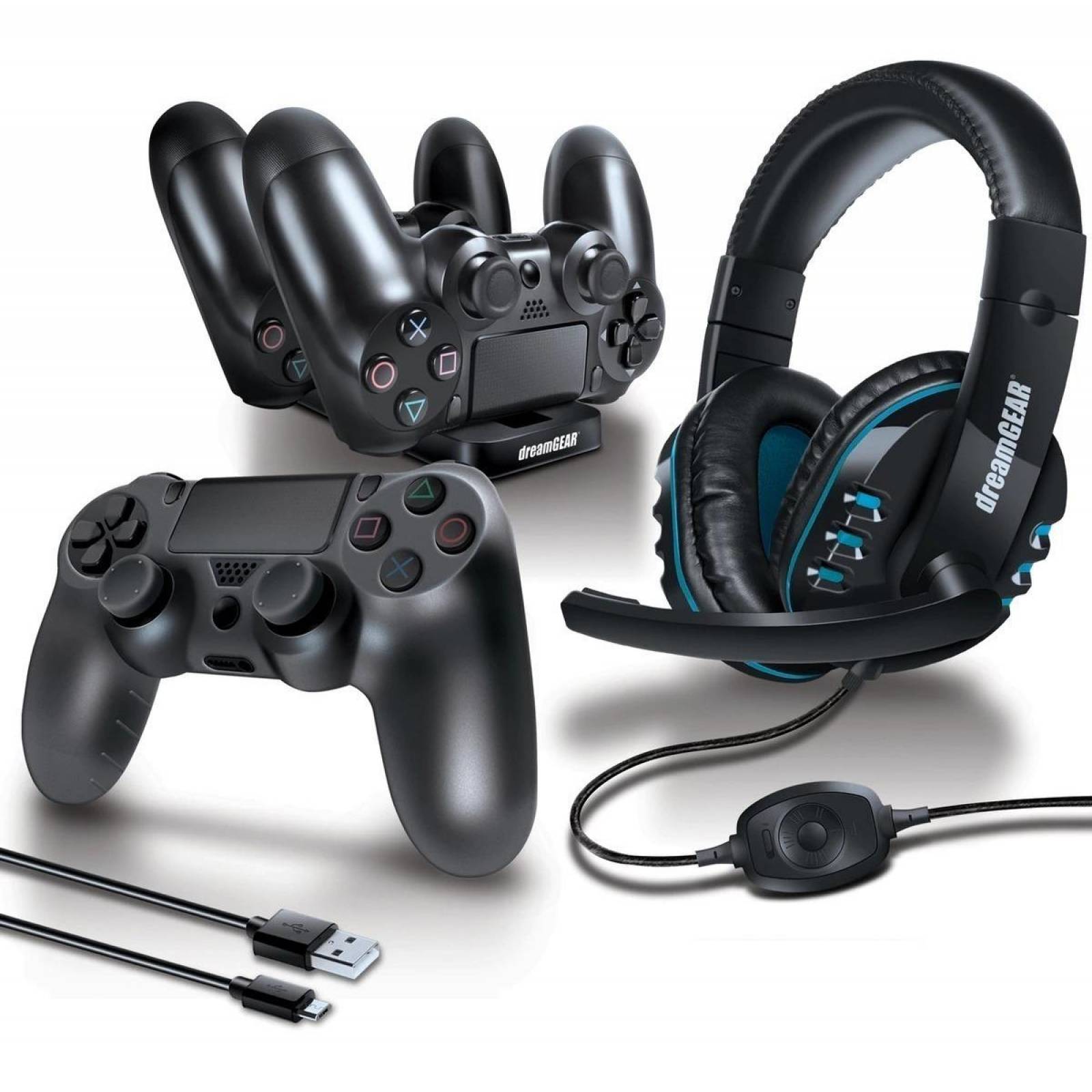 Kit de Accesorios Para PS4 Gamers Kit color Negro 
