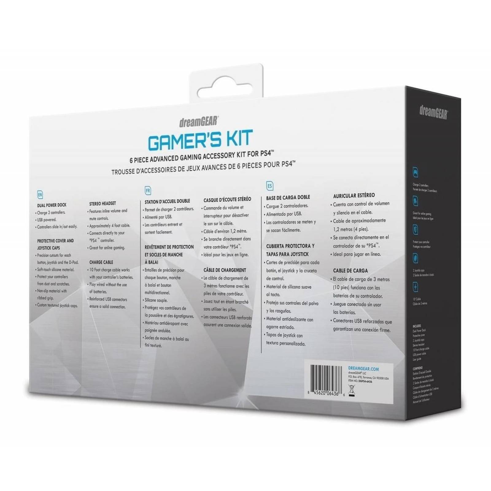 Kit de Accesorios Para PS4 Gamers Kit color Negro 