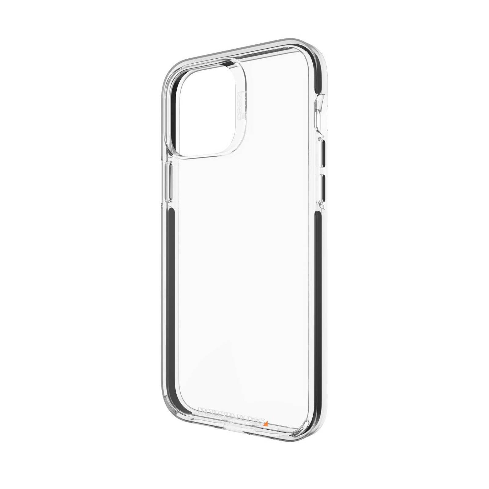 Funda Gear4 Santa Cruz para iPhone 13 Pro Max - Transparente con Borde Negro 