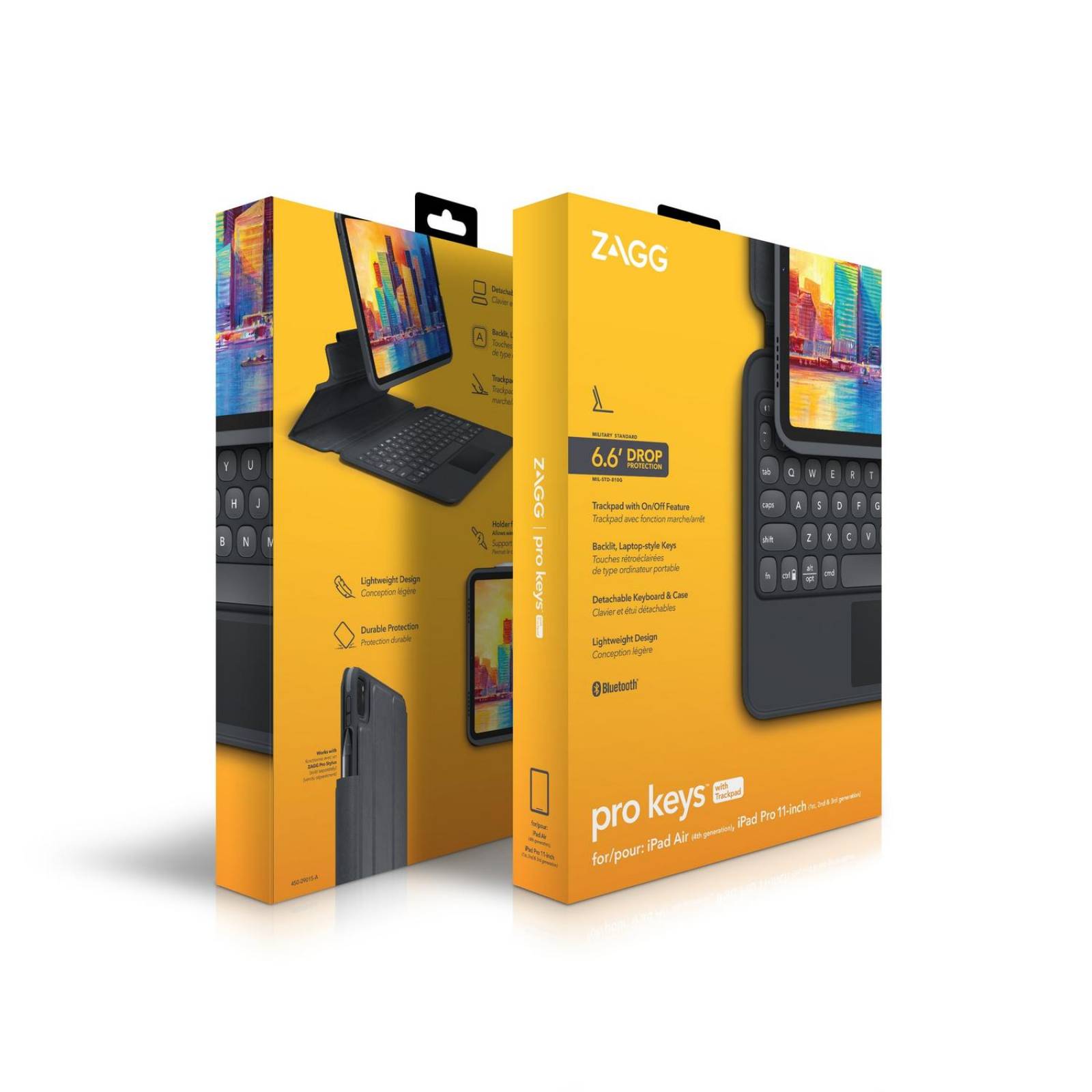 Teclado con Funda ZAGG Pro Keys con Trackpad para iPad Air 10.9" (4a y 5a Gen)/iPad Pro 11" (1a, 2a